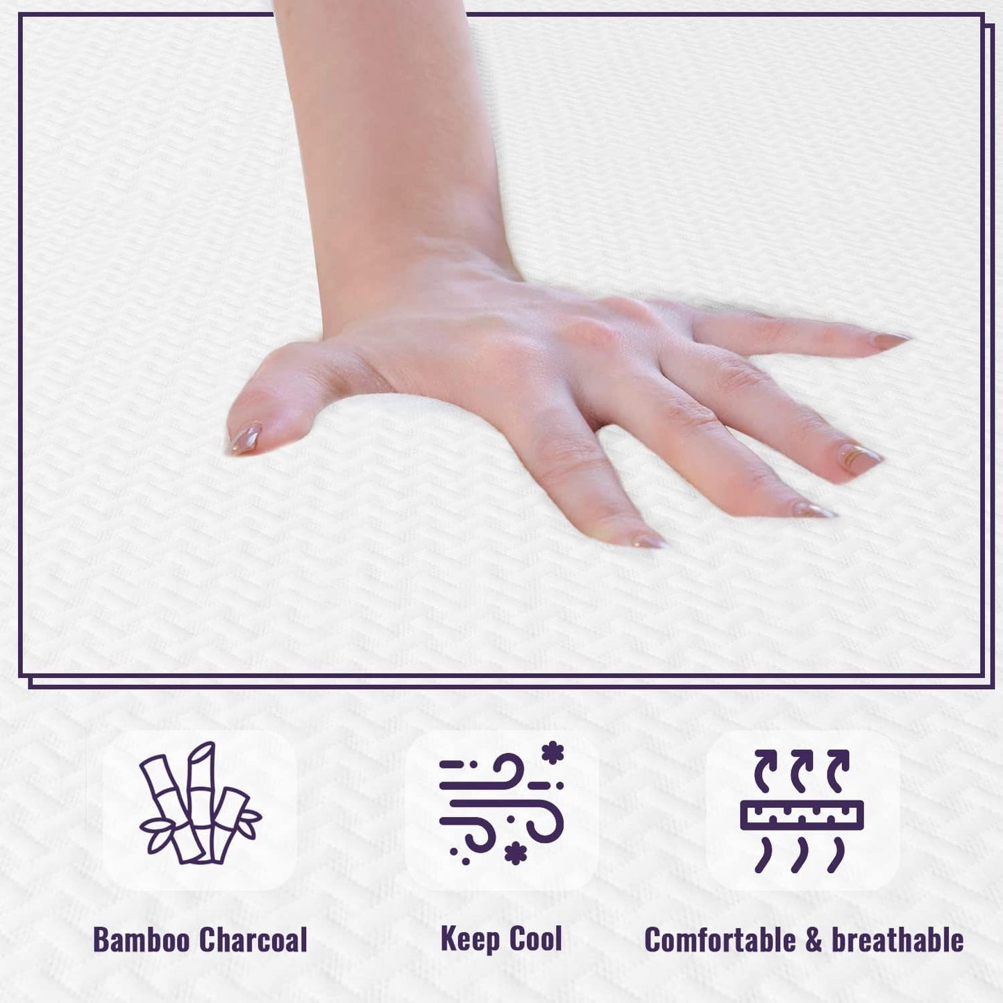 Sleep Cool and Comfortable: 8-Inch Full Size Memory Foam Mattress with Cooling Gel, Bamboo Charcoal Infusion Certification