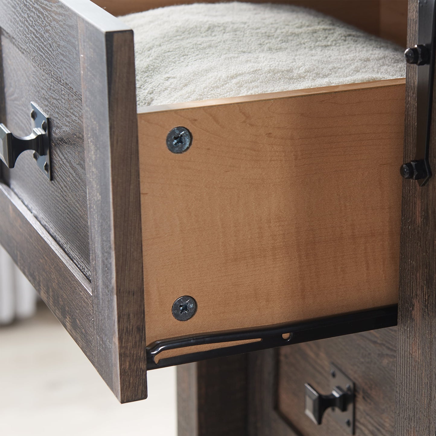 Extra Savings! OKD Modern Farmhouse 5-Drawer Dresser with Barn Door, Adjustable Storage Cabinet for Bedroom Living Room, Dark Rustic Oak - Walmart.com