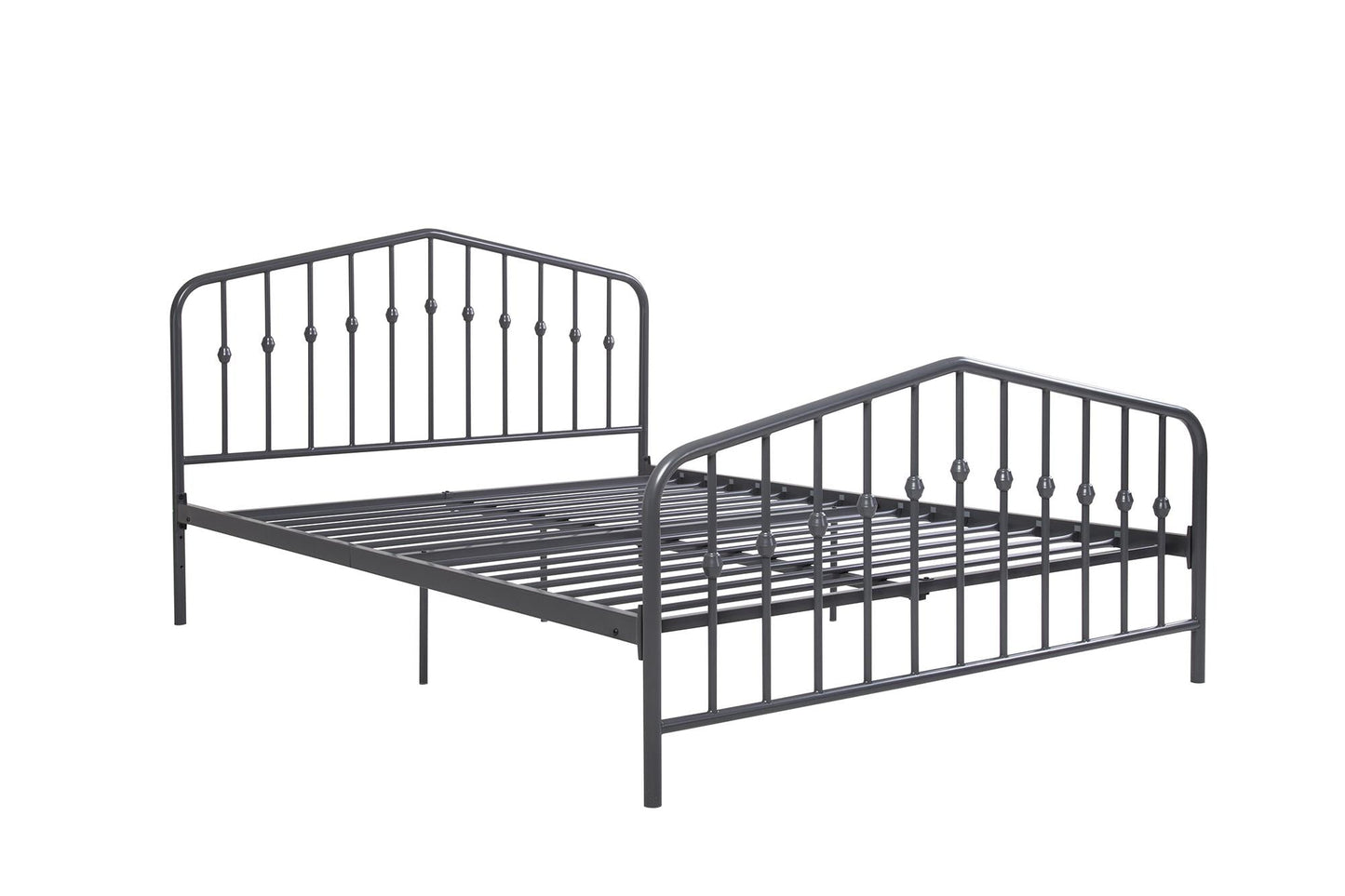Novogratz Bushwick Metal Bed, Full, Gunmetal Gray