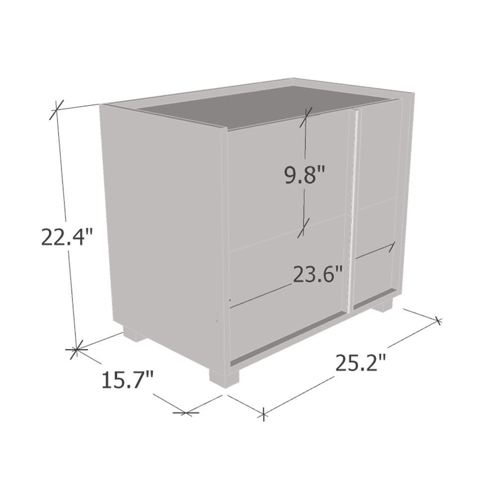 Sky 25in Modern Bedroom Nightstand