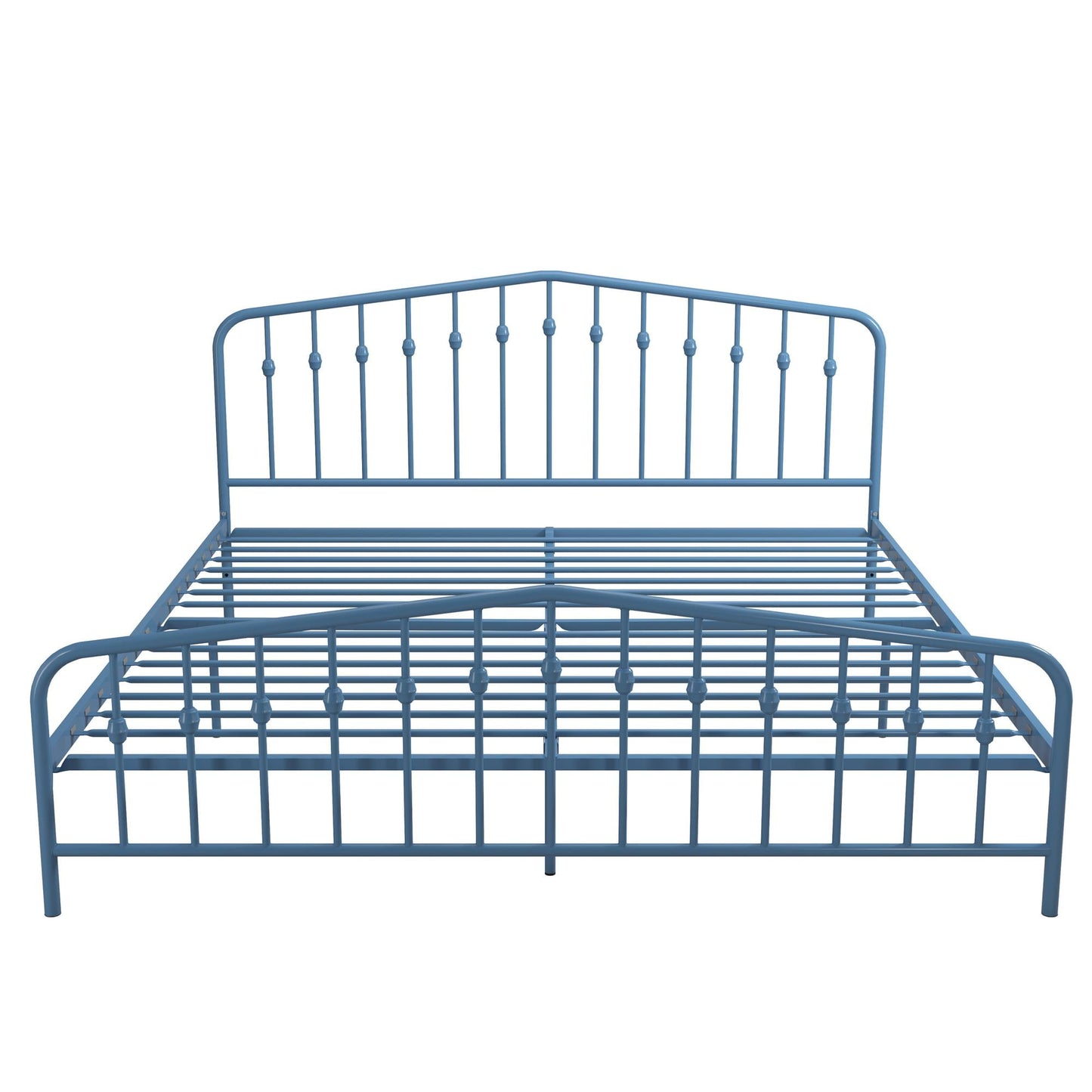 Novogratz Bushwick Metal Bed, King, Blue