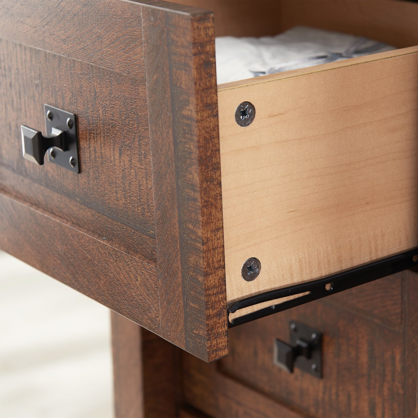 Extra Savings! OKD Modern Farmhouse 5-Drawer Dresser with Barn Door, Adjustable Storage Cabinet for Bedroom Living Room, Reclaimed Barnwood Color - Walmart.com