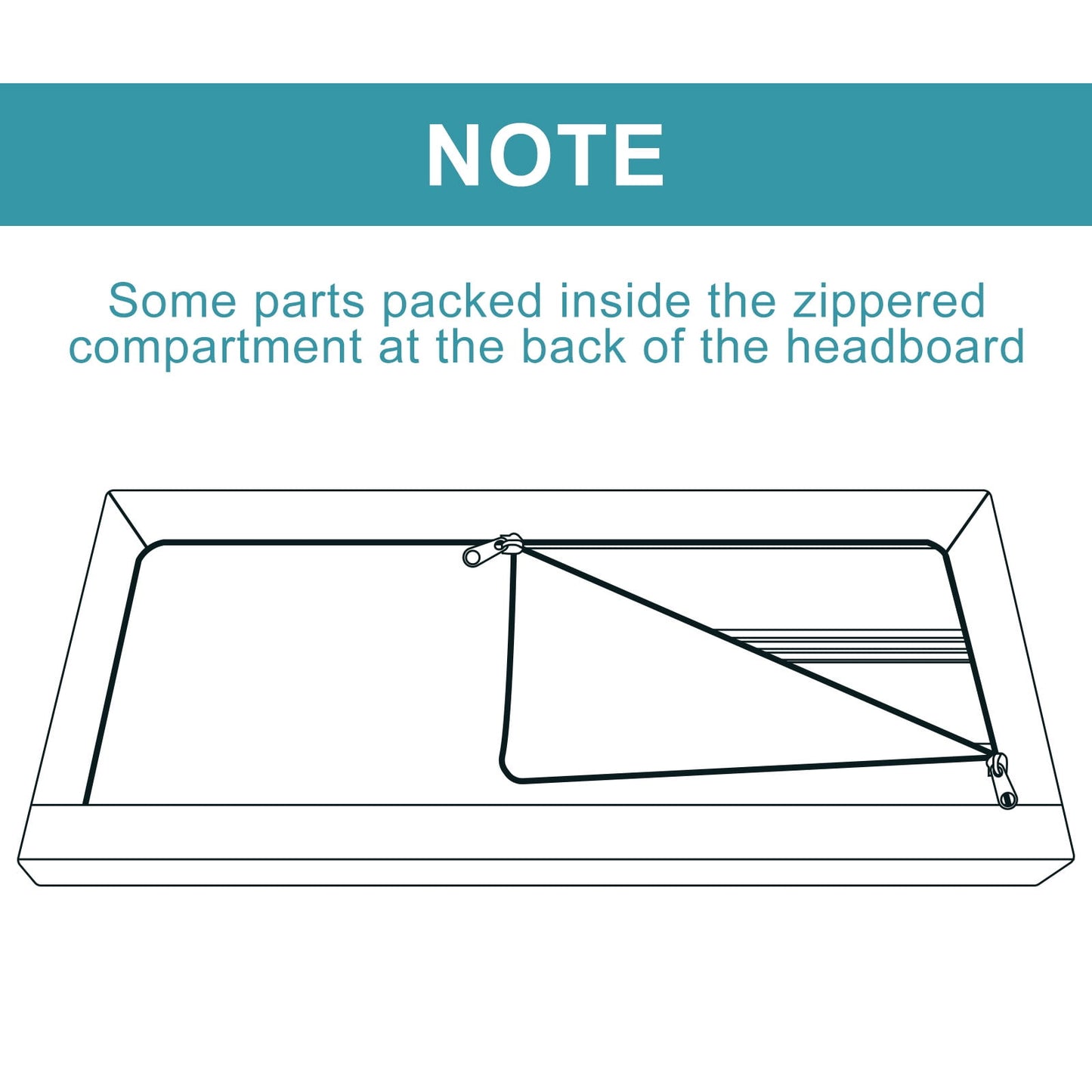 HAIIDE Queen Bed Frame with Upholstered Fabric Headboard and Sturdy Construction, Easy Assembly, Dark Grey