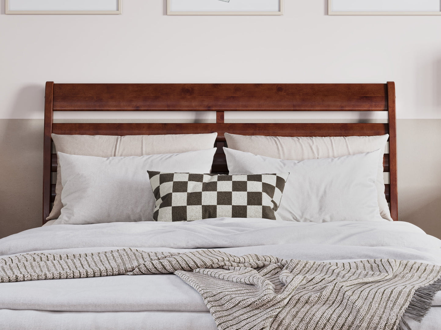 AFI Savannah Full Solid Wood Low Profile Platform Bed, Walnut