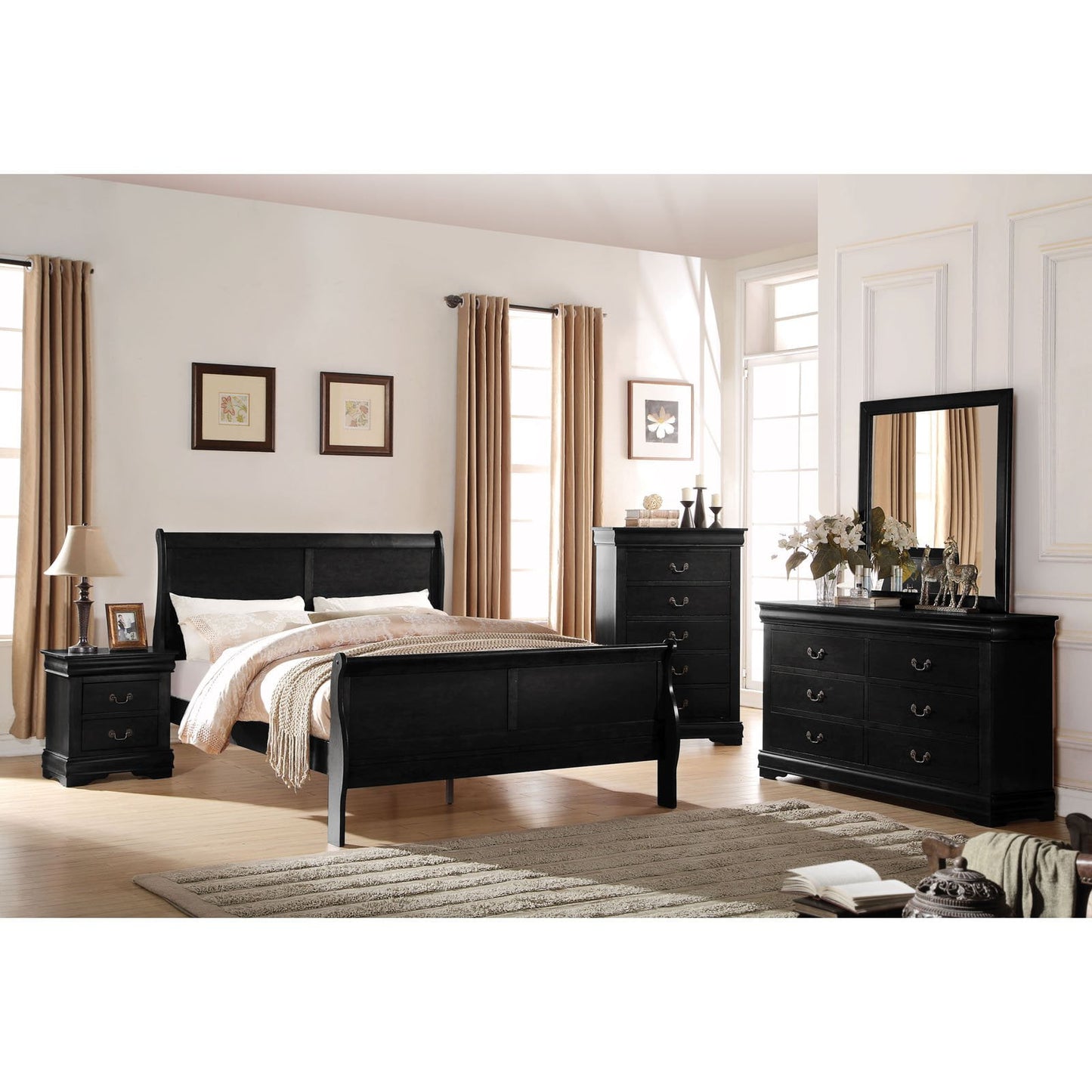 Simple Relax Full Bed, Black