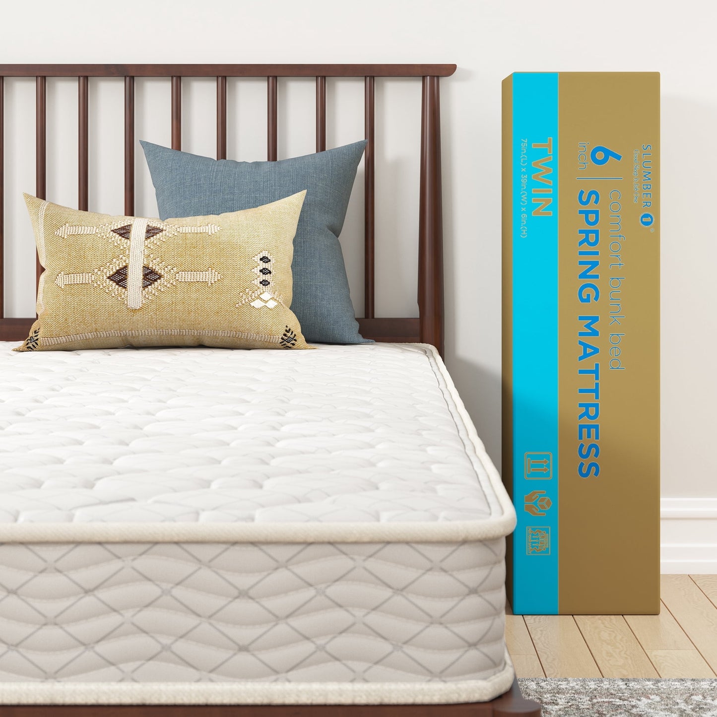 Slumber 1 By Zinus 6in Comfort Innerspring Mattress, Adult, Full 2 pack