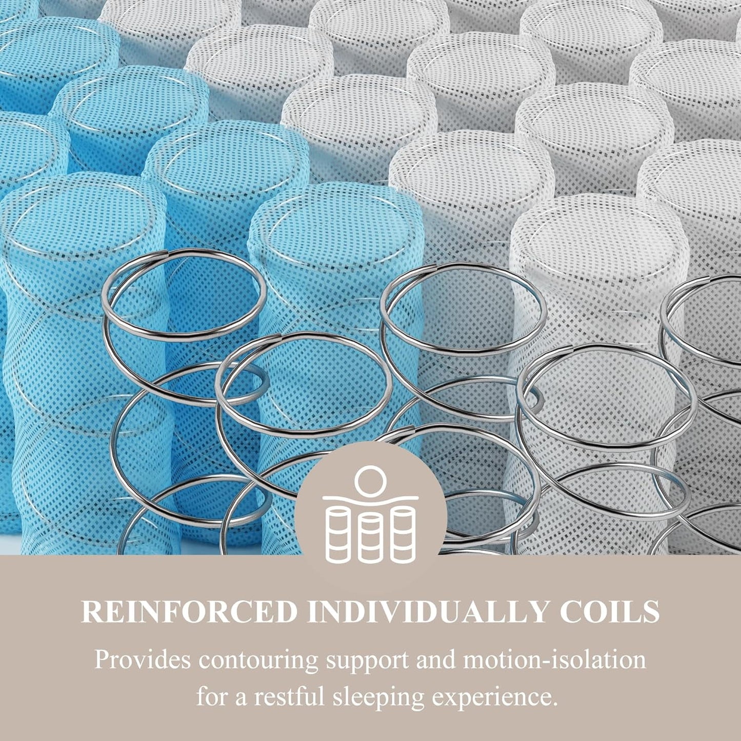 Sleepmax Queen Mattress 12 Inch - Firm Hybrid Mattress for Extra Lumbar Support - Adaptive Technology for Back Pain Relief - Fiberglass-Free Bed in a Box - CertiPUR-US Certified, 365-Night Trial