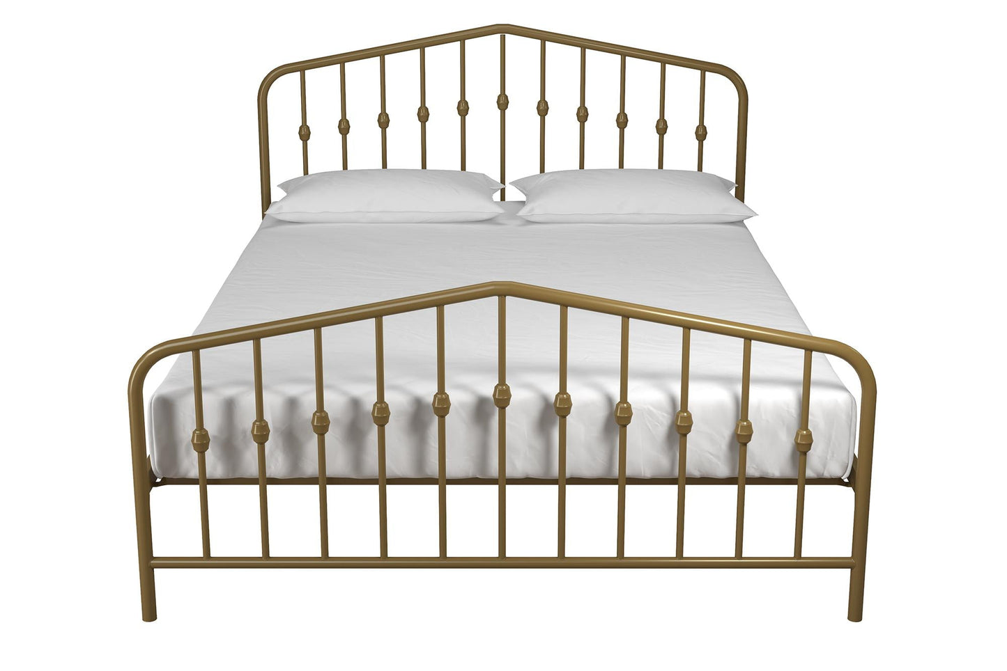 Novogratz Bushwick Metal Bed, Queen, Gold