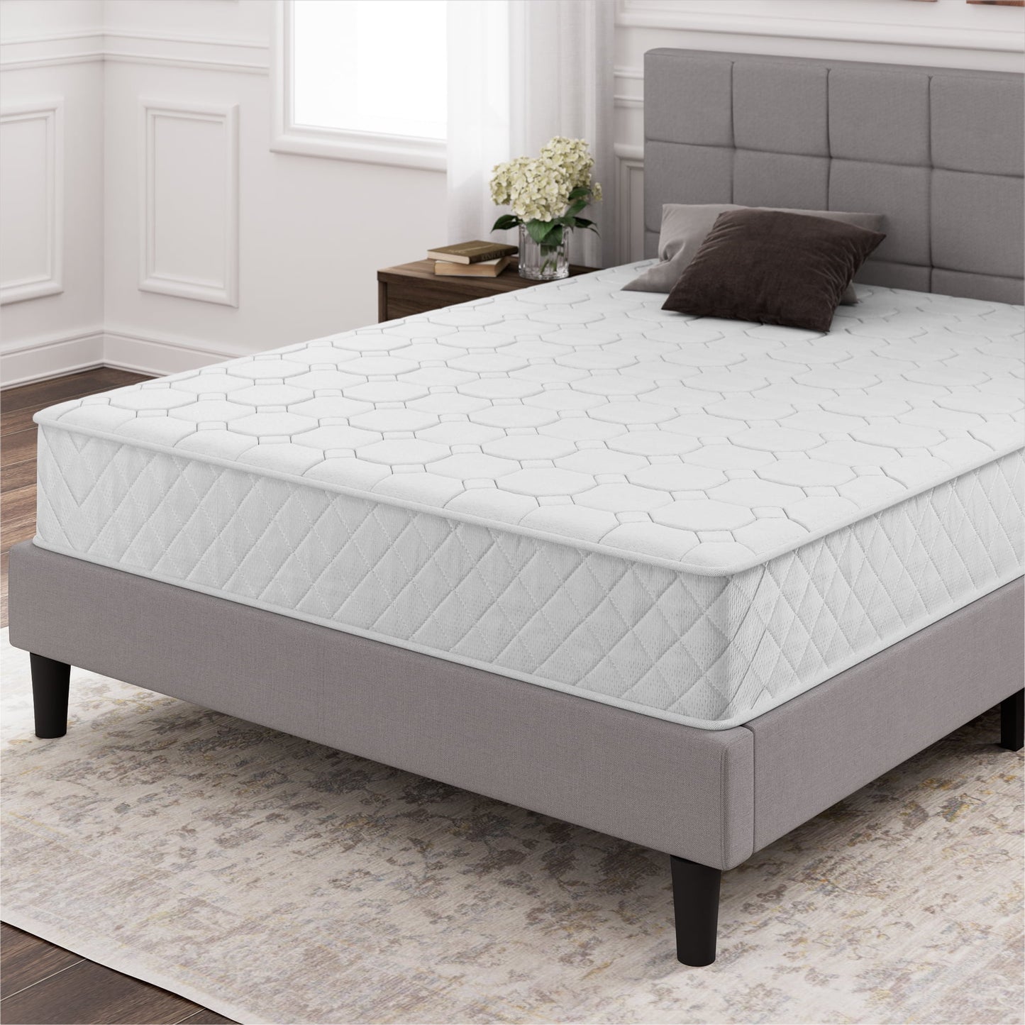 8in Quilted Hybrid of Comfort Foam and Pocket Spring Mattress, King