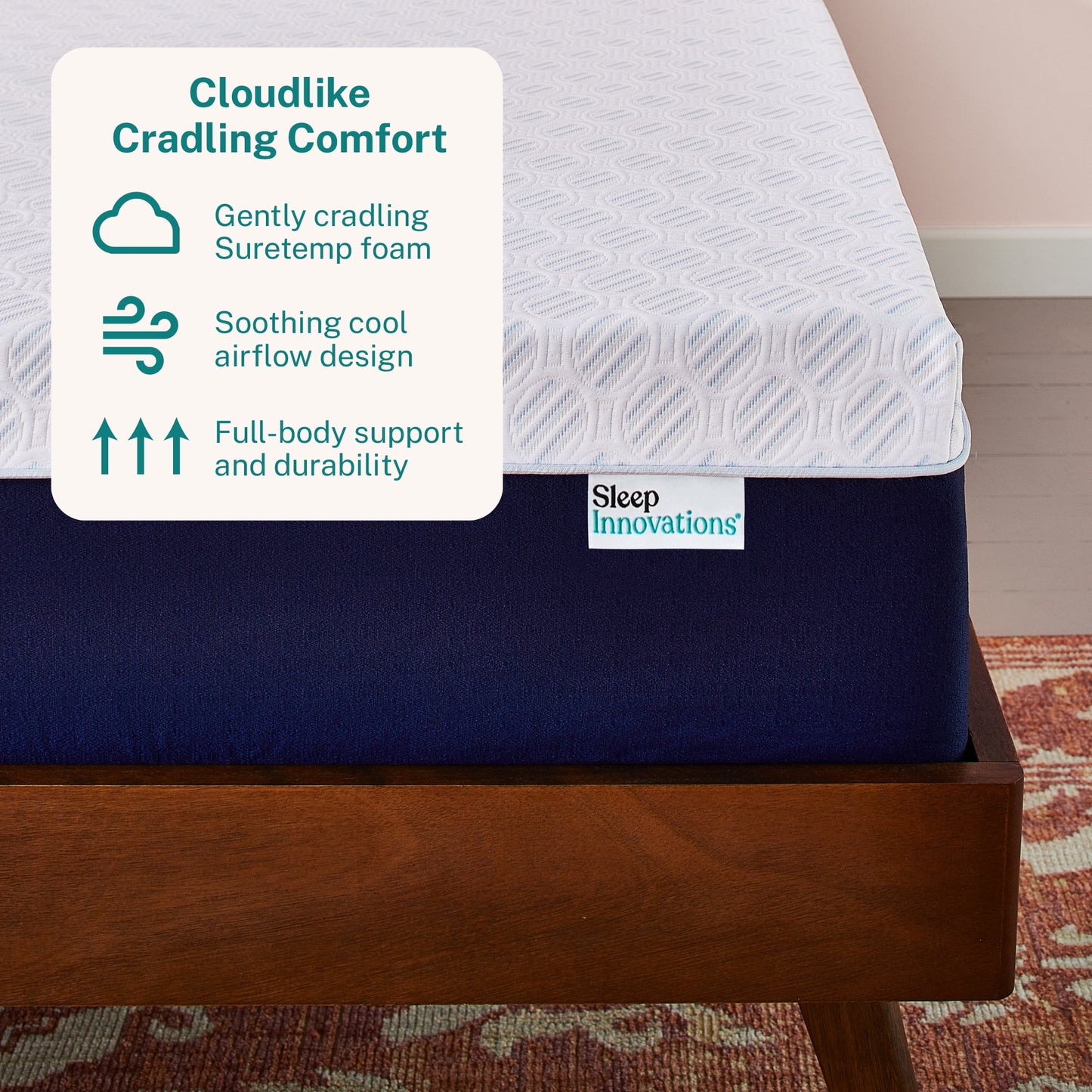 Sleep Innovations Shiloh 14in Memory Foam Mattress, King, Medium