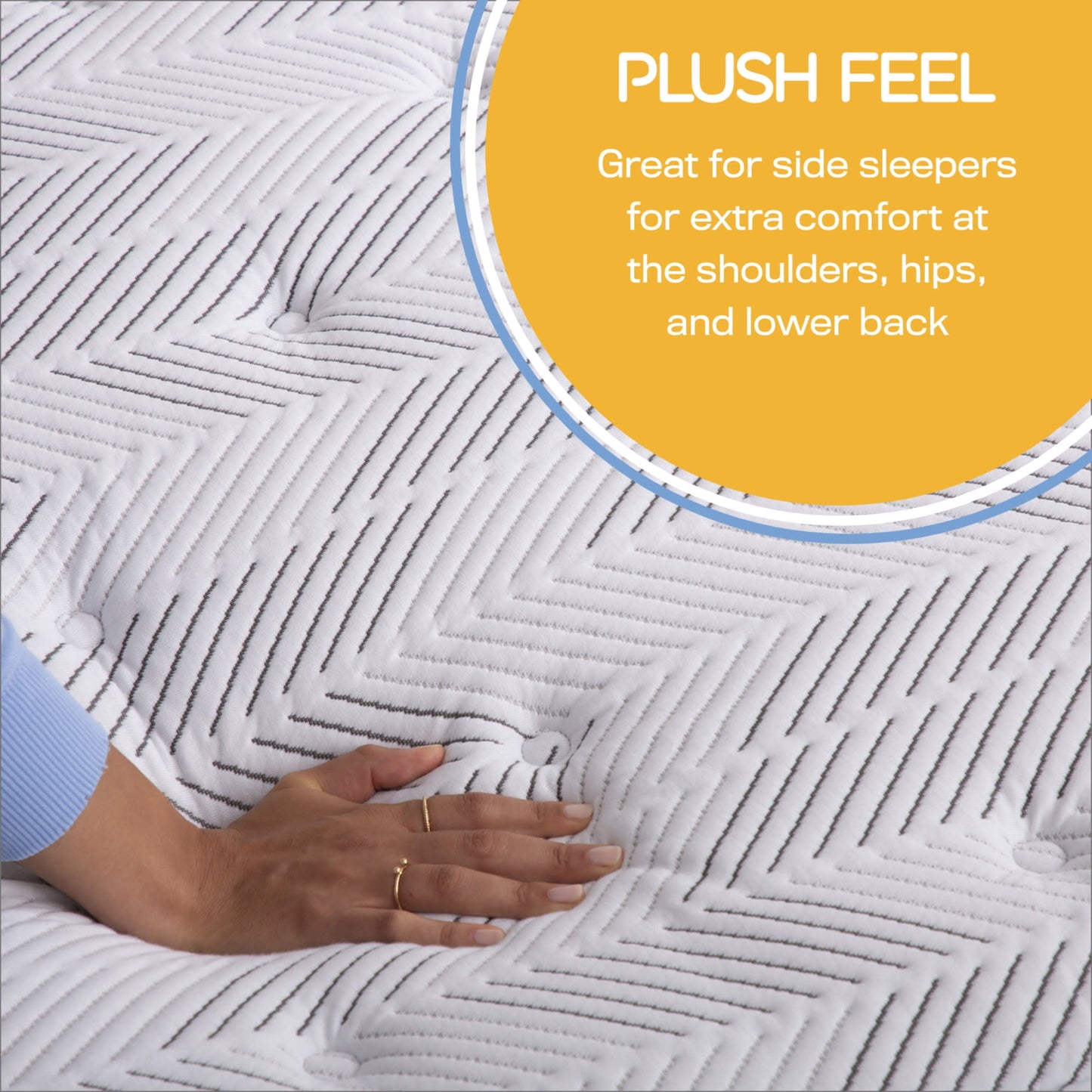 Simmons PeacefulSleep 11in Plush Mattress Low Profile Set -King - Innerspring; Fiberglass-Free