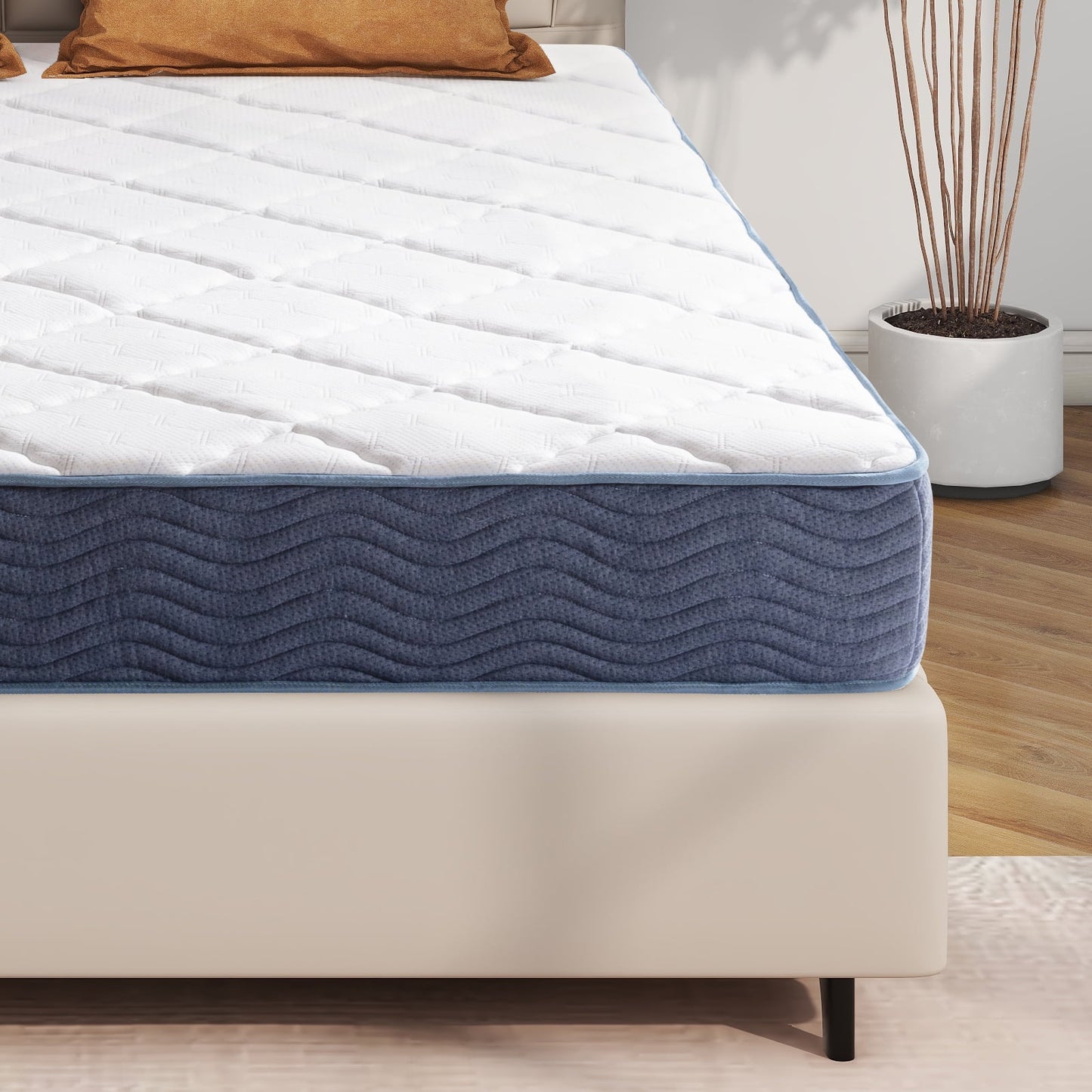 Atilioo Hybrid Mattress California King Size, 11 inch Mattress in a Box with Independent Pocket Spring,Medium