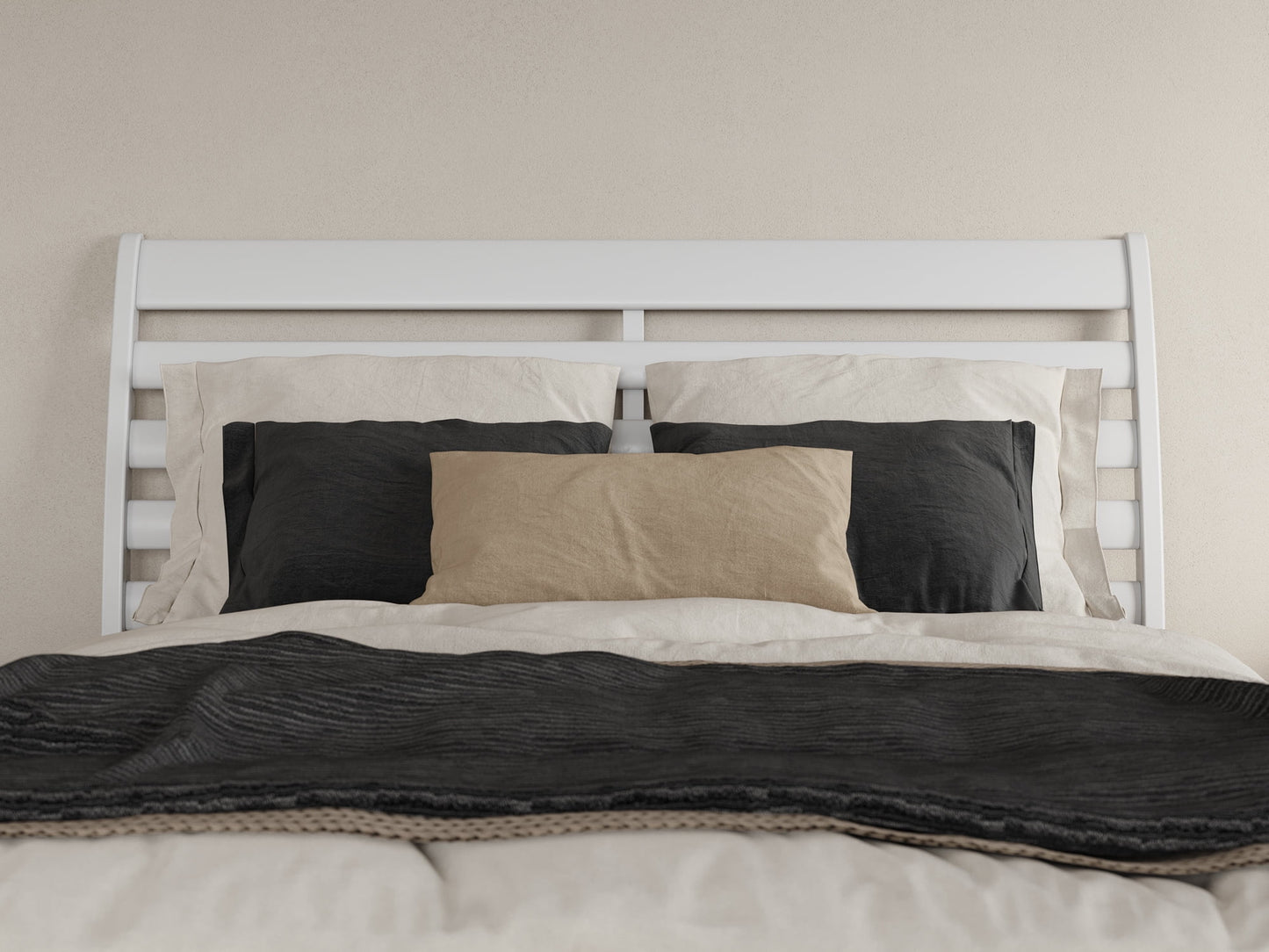 AFI Savannah Queen Solid Wood Low Profile Platform Bed, White