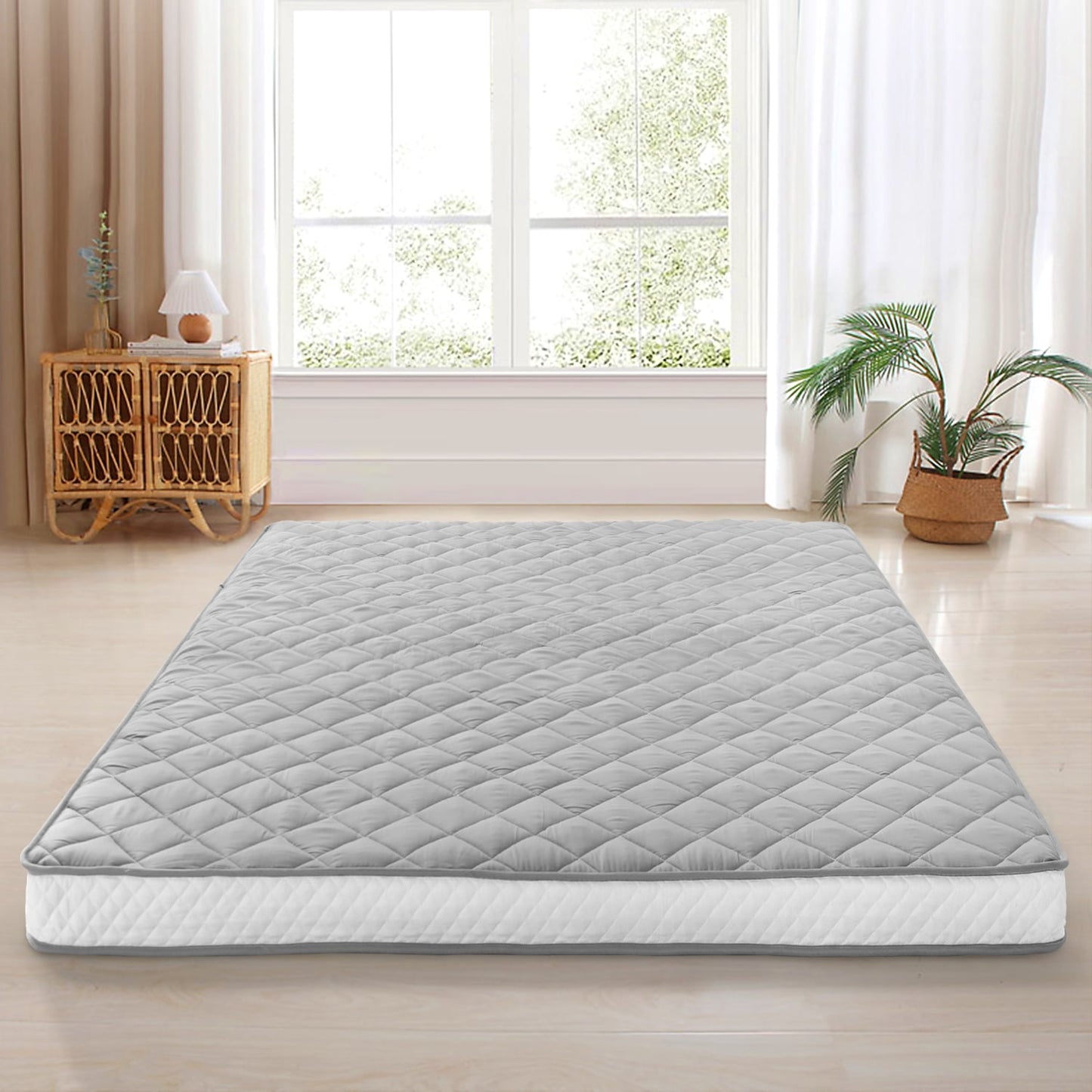 SLSY Futon Mattress, Extra Thick Padded Japanese Floor Mattress Quilted Bed Mattress Topper, Folding Floor Lounger Sleeping Pad Guest Bed
