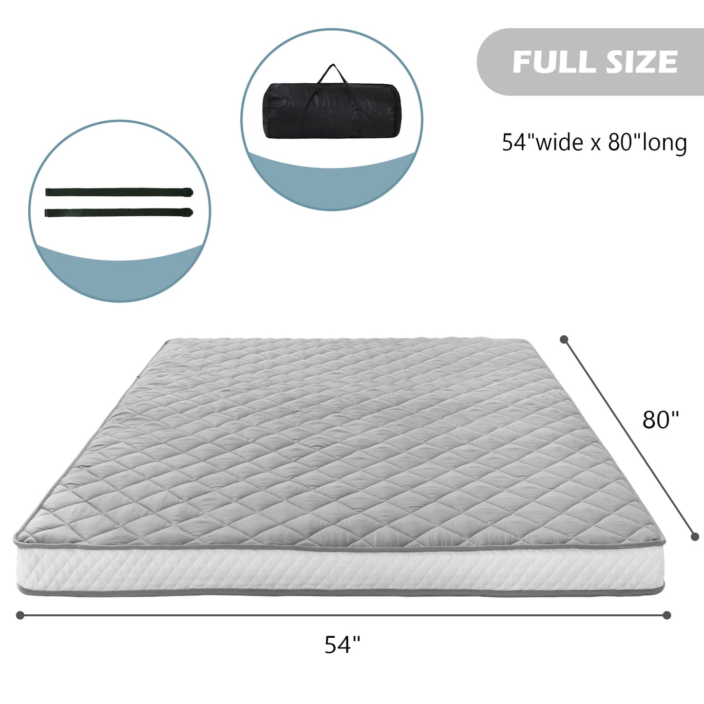 SLSY Futon Mattress, Extra Thick Padded Japanese Floor Mattress Quilted Bed Mattress Topper, Folding Floor Lounger Sleeping Pad Guest Bed