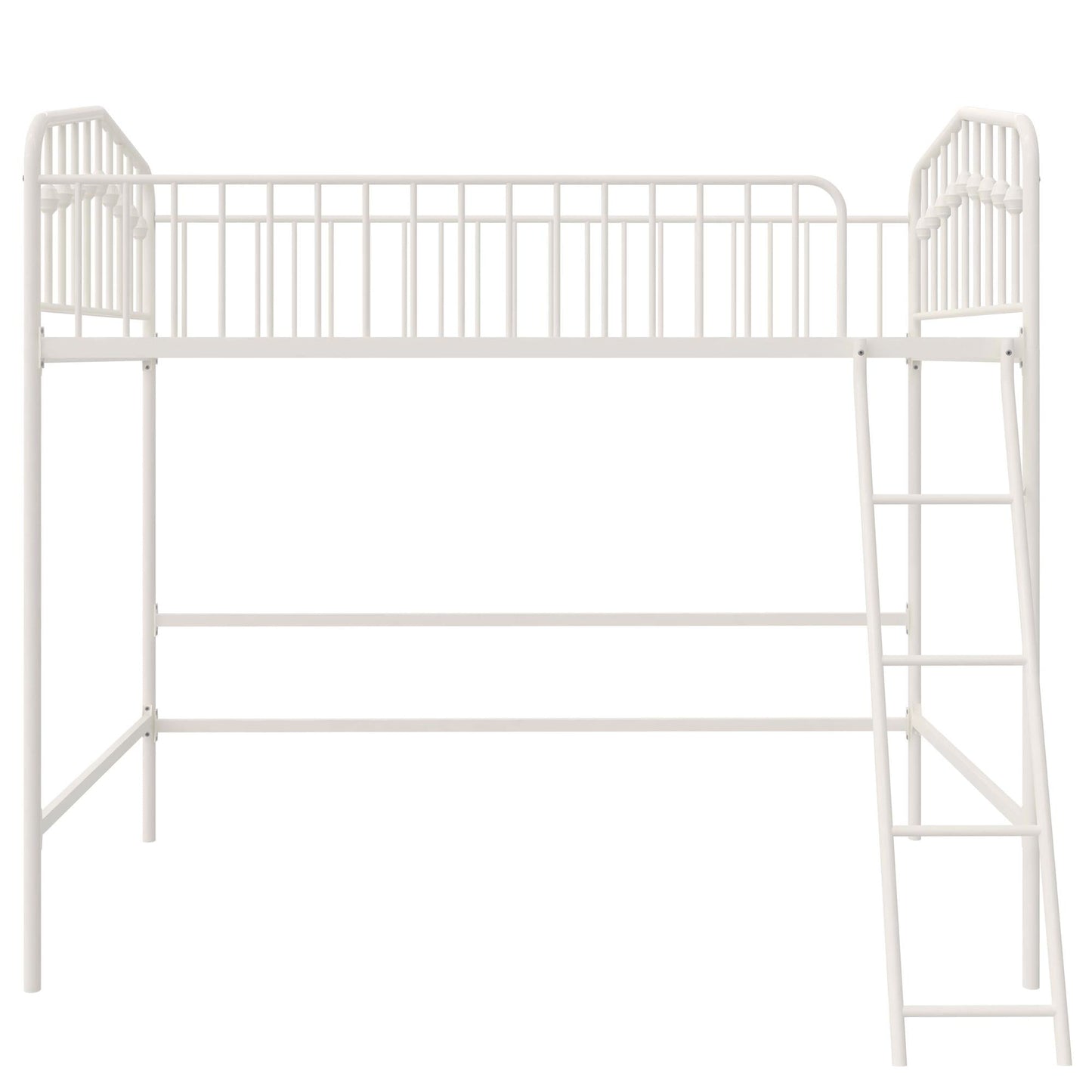 Novogratz Bushwick Metal Twin Loft Bed, Off White