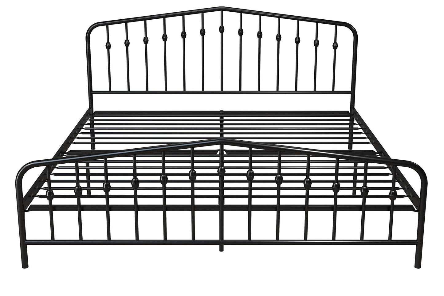 Novogratz Bushwick Metal Bed, King, Black