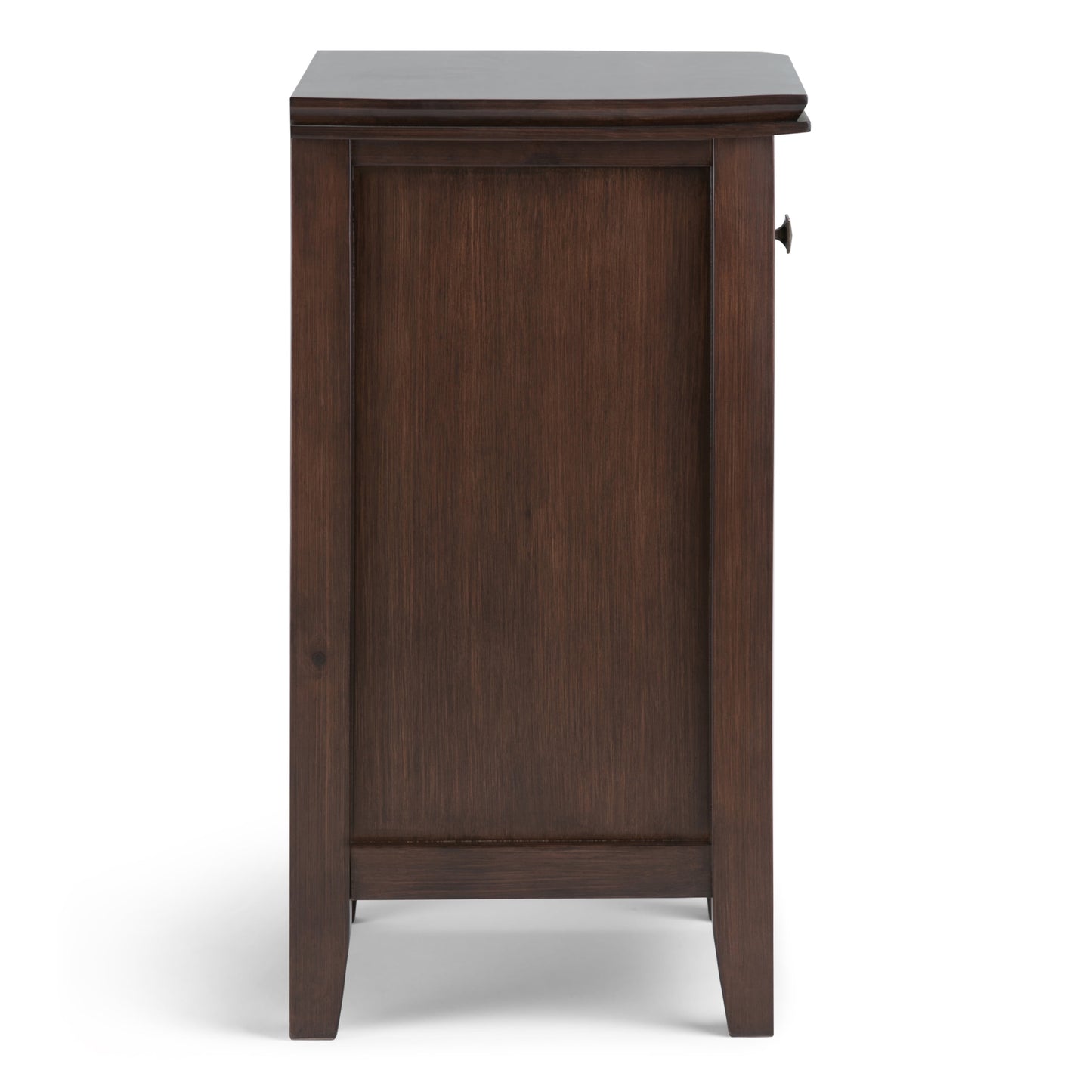 Simpli Home Artisan Wood 24in Transitional Bedside Nightstand Table in Russet Brown