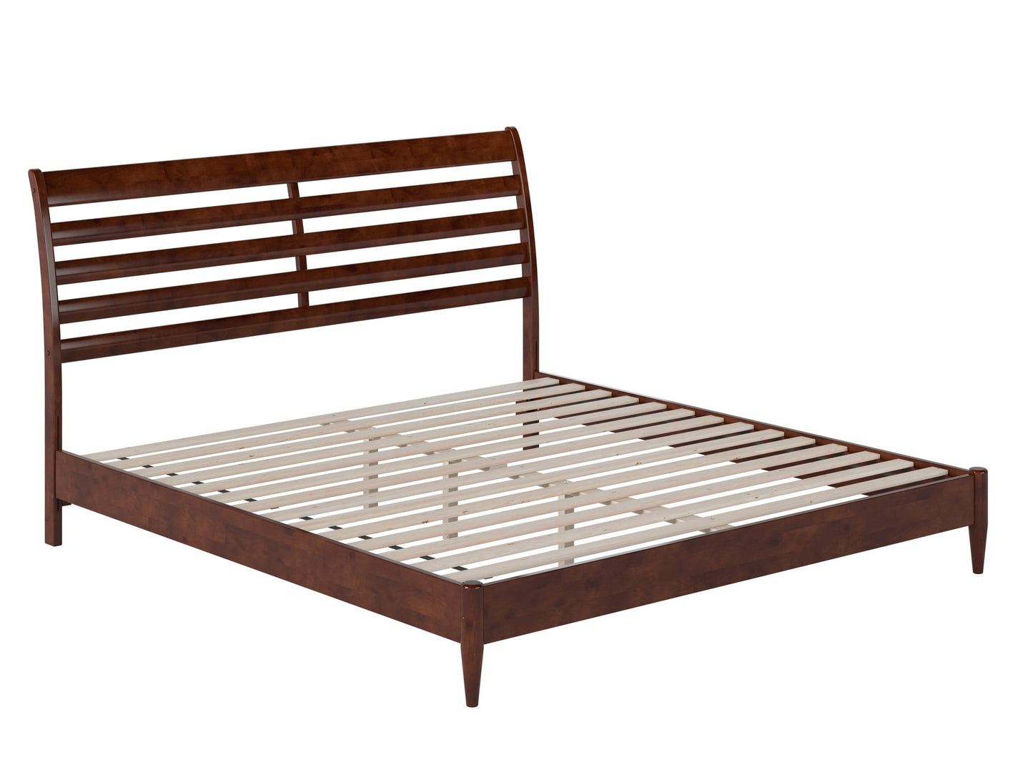 AFI Savannah King Solid Wood Low Profile Platform Bed, Walnut