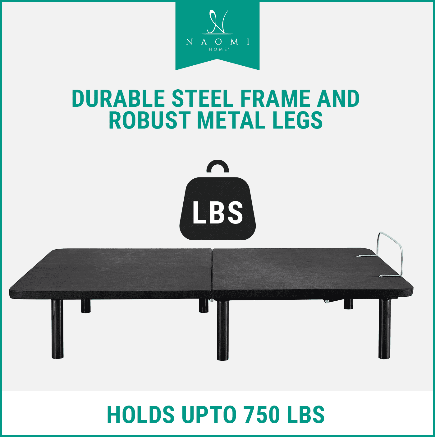 Naomi Home Serenity Electric Motorized Power 15in Adjustable Full Bed Frame, Zero Gravity, Wireless Remote