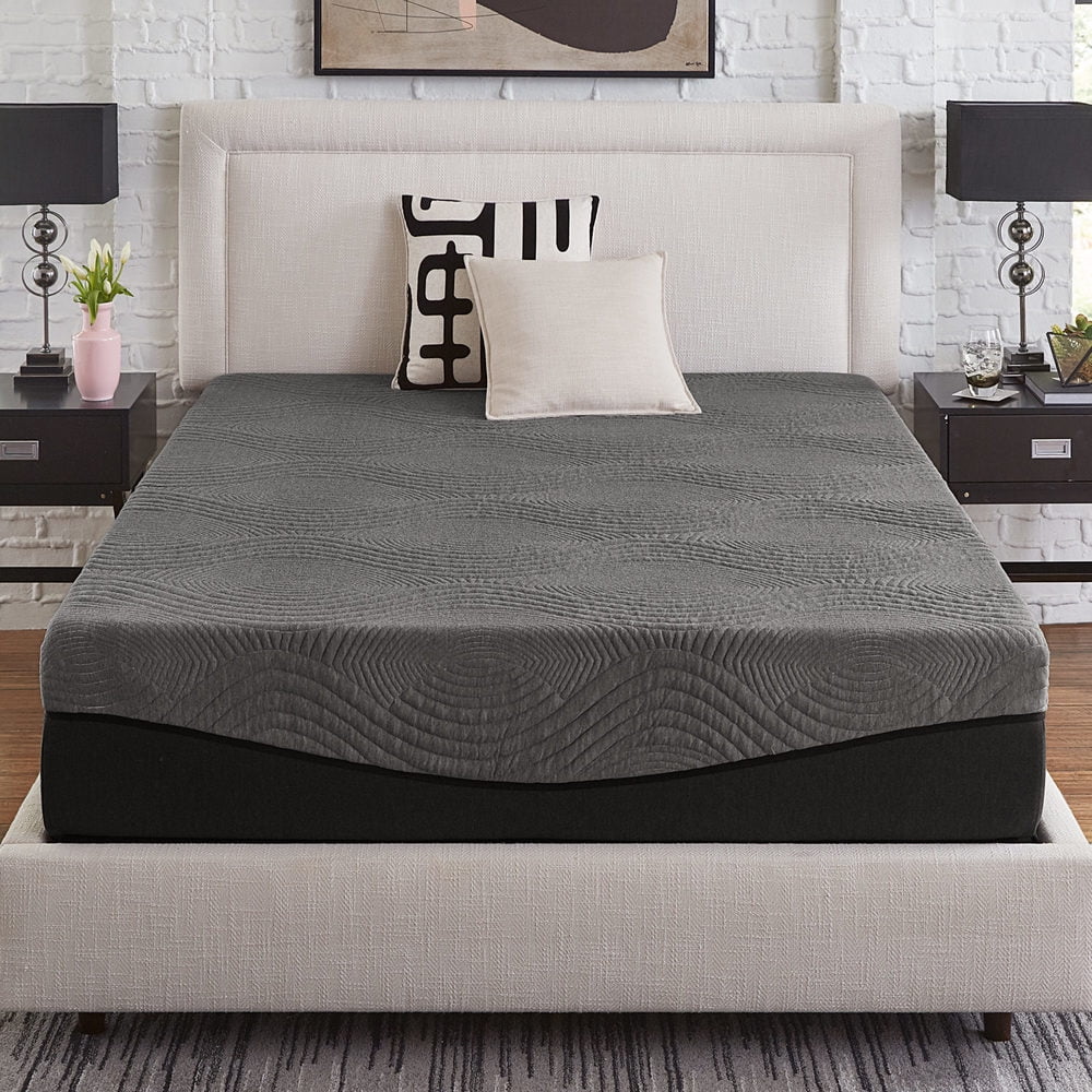 Slumber Solutions Active 14-inch Charcoal Memory Foam Mattress California King