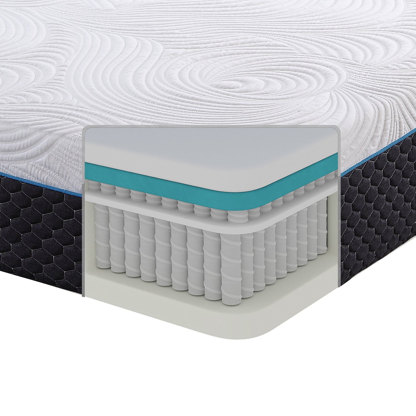 OakvillePark Dorchester 11-Inch Latex Microcoil Hybrid Mattress, Twin