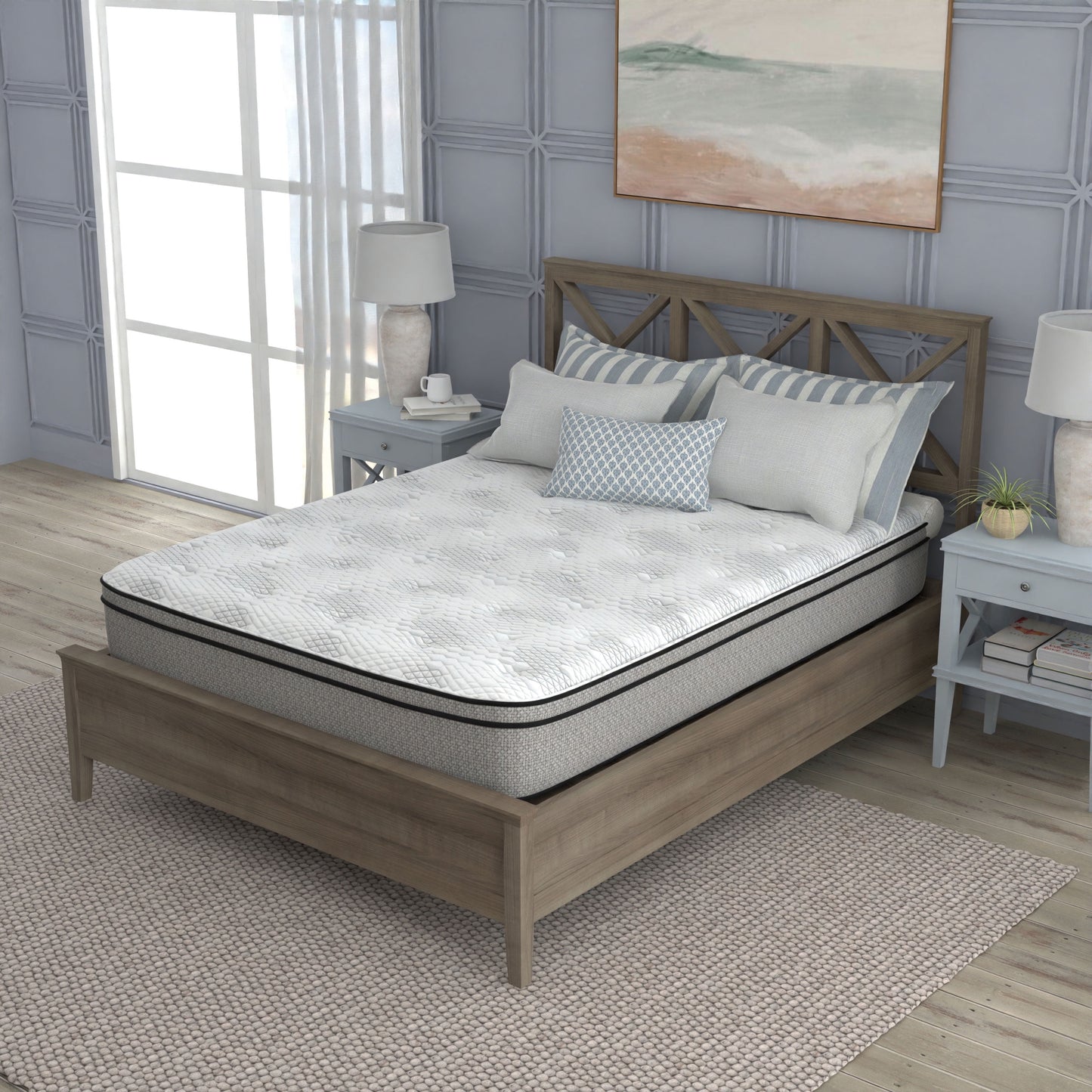 Sleep Inc. 12 Inch Medium Firm Hybrid Mattress, California King