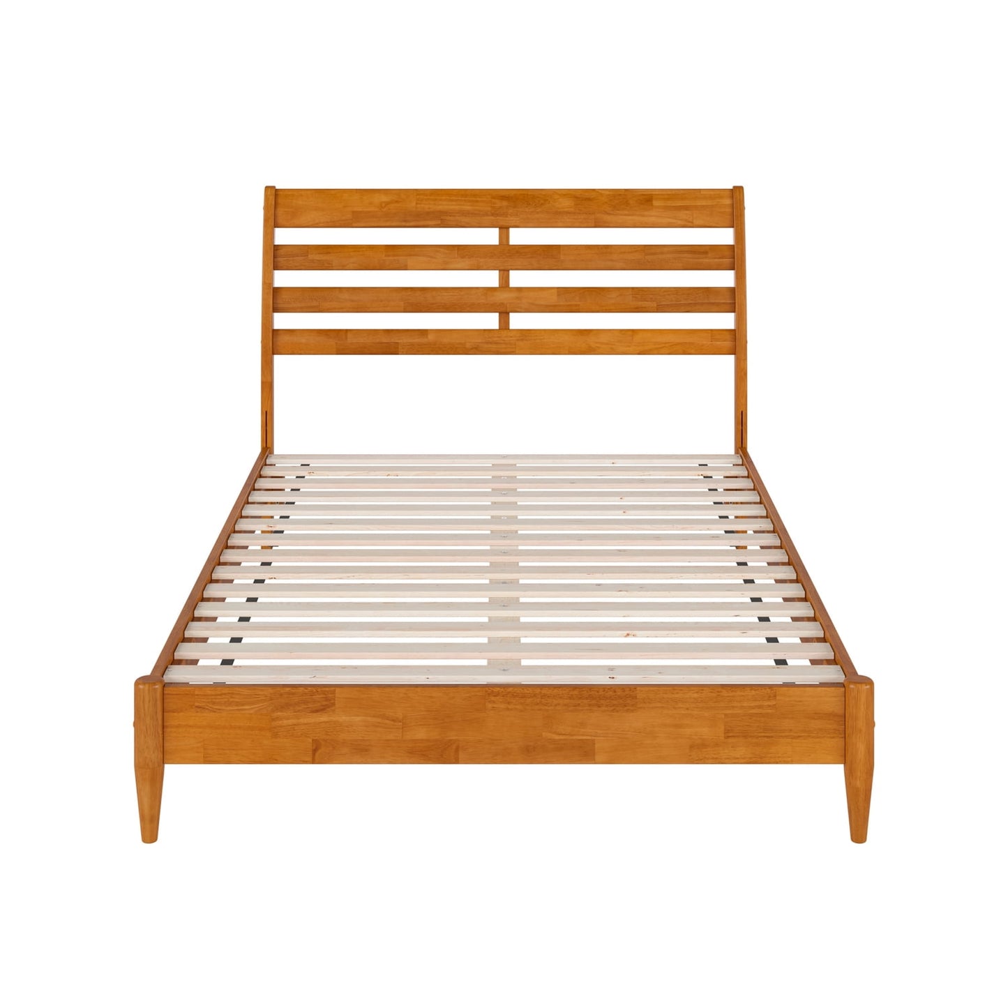 AFI Savannah Full Solid Wood Low Profile Platform Bed, Light Toffee