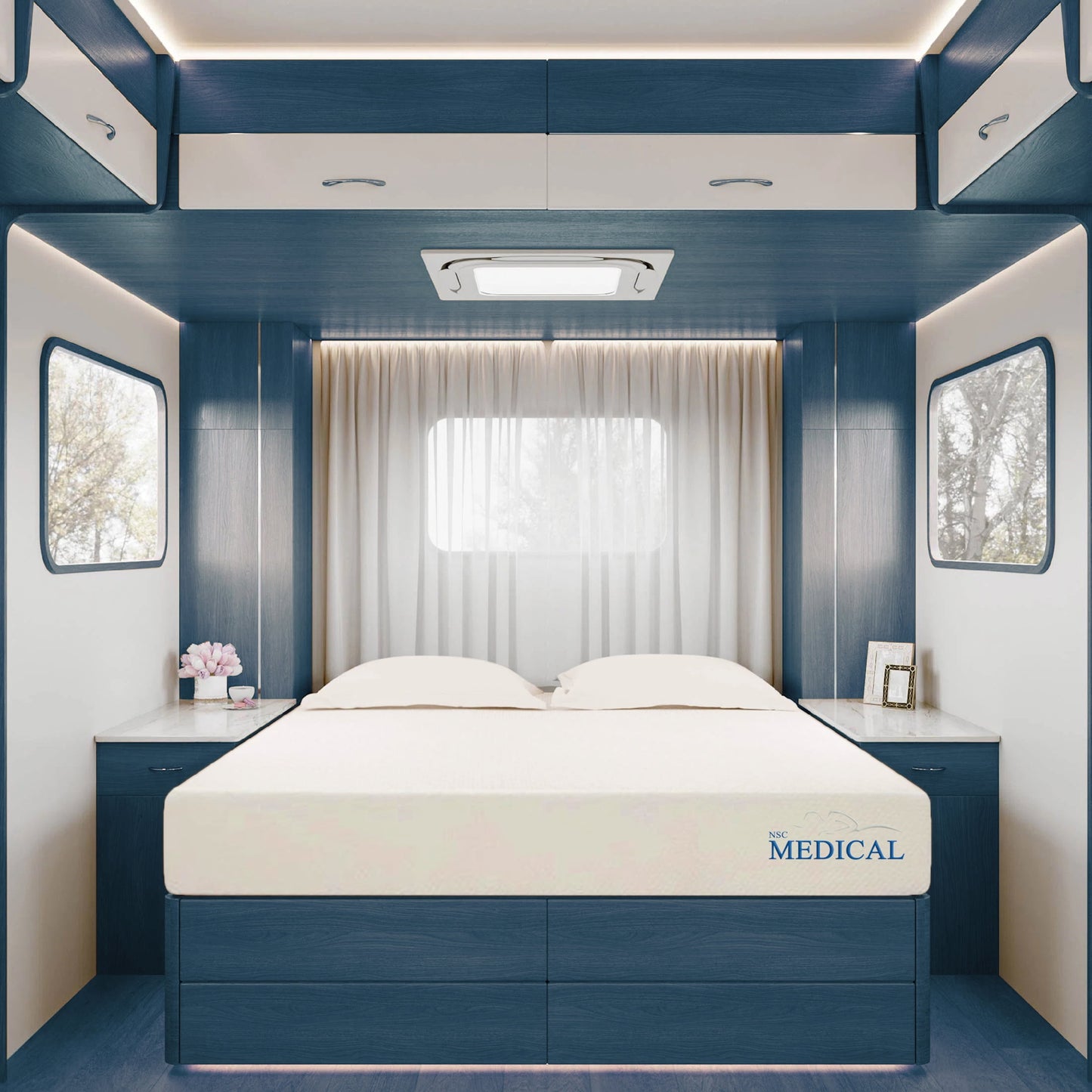 NSC Medical Cooling Gel Memory Foam RV Queen Mattress