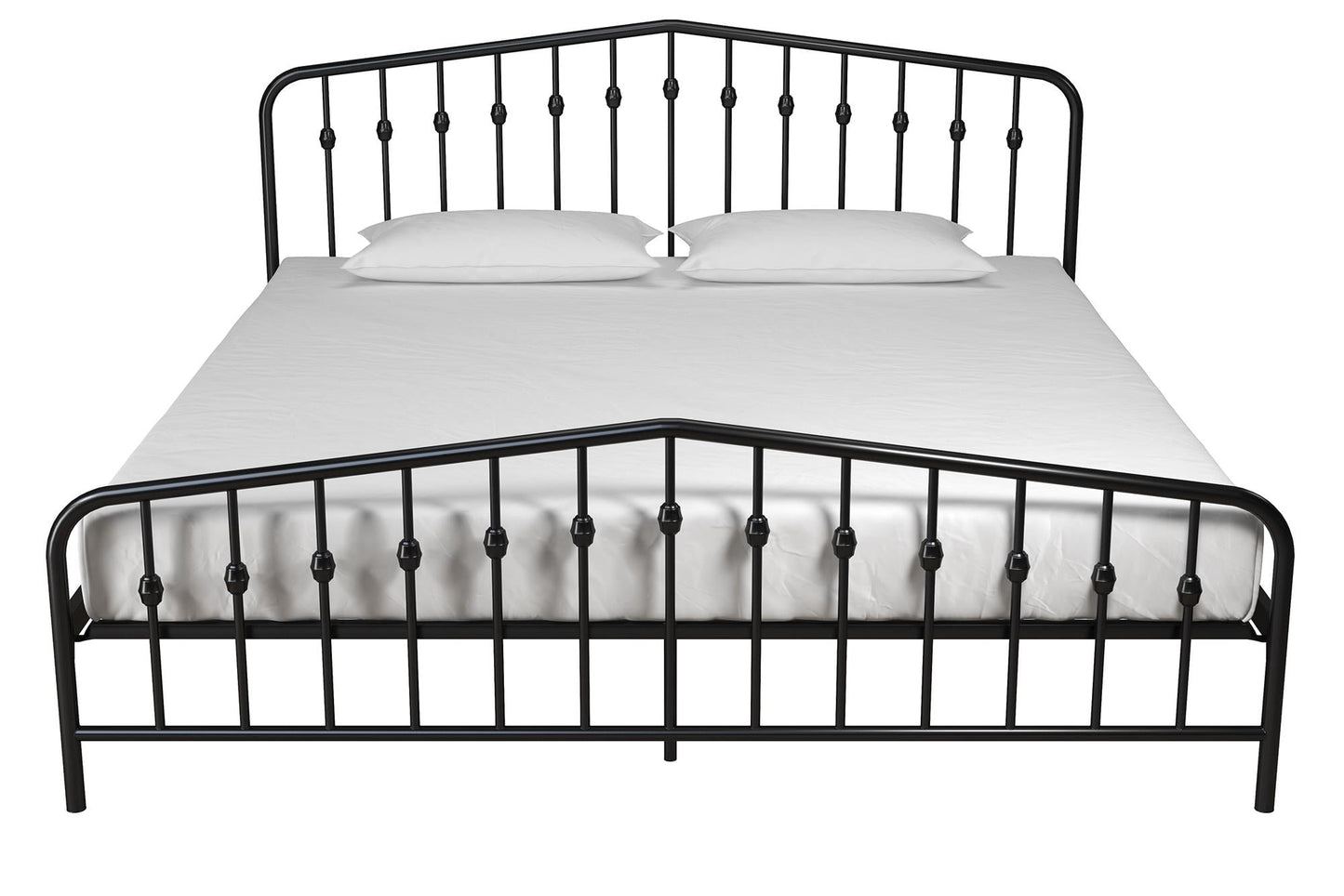 Novogratz Bushwick Metal Bed, King, Black