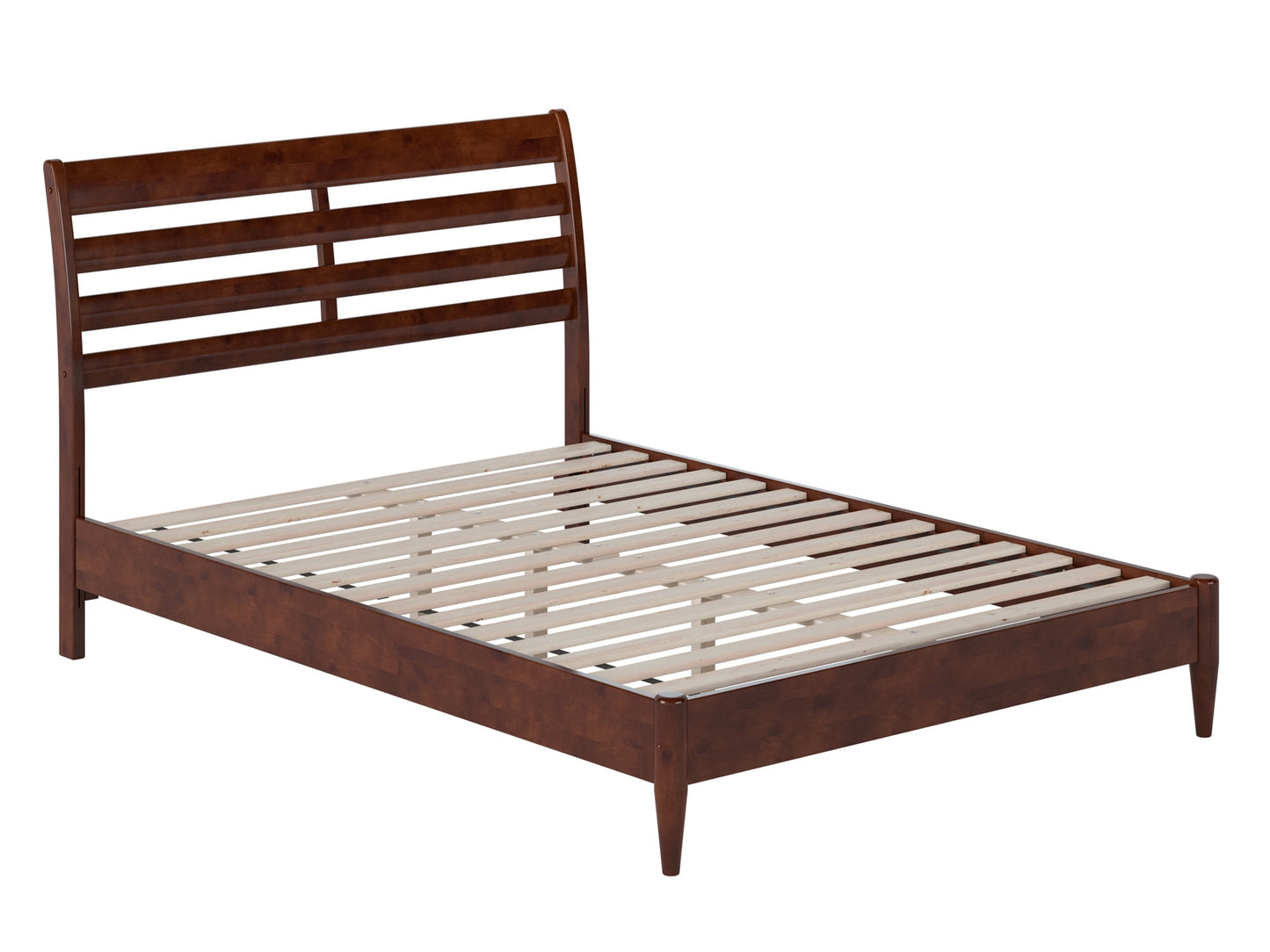 AFI Savannah Full Solid Wood Low Profile Platform Bed, Walnut
