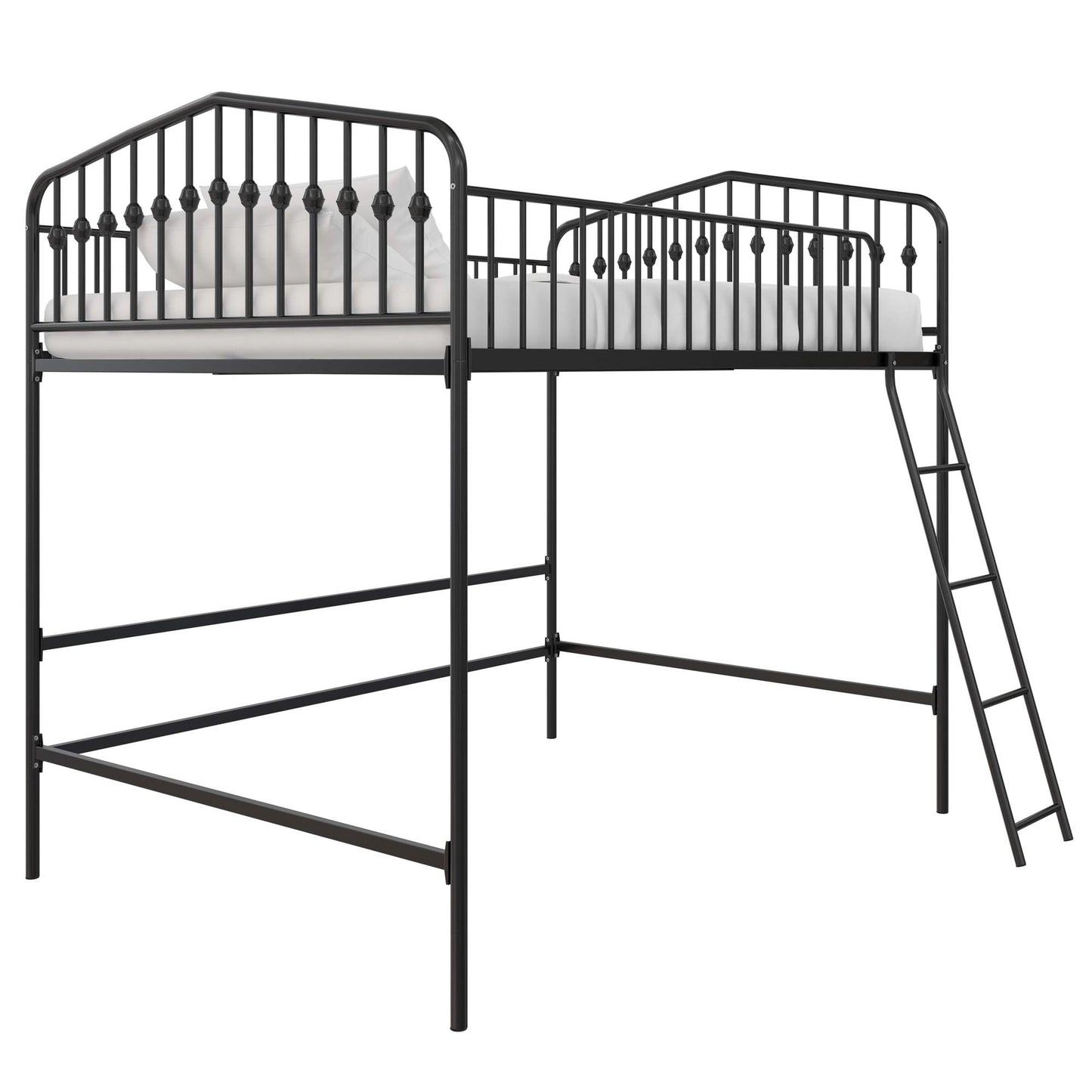 Novogratz Bushwick Metal Full Loft Bed, Black