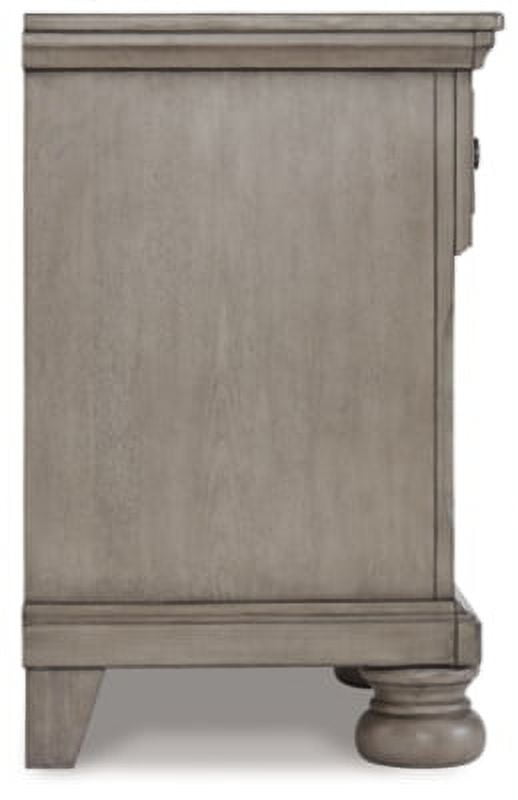Ashley Furniture Lettner 1-Drawer Nightstand, Light Gray, Modern Traditional Design