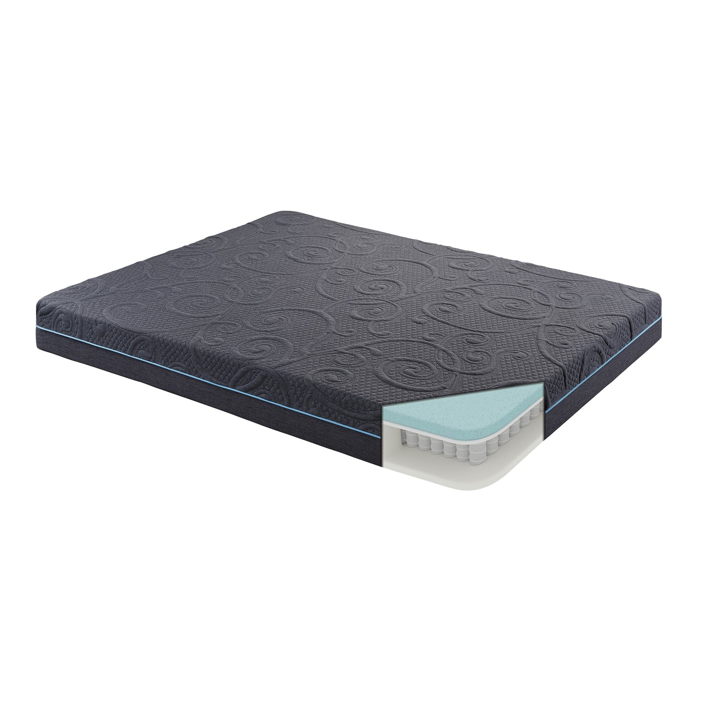 OakvillePark Squantum 8-Inch Gel-Infused Memory Foam Hybrid Mattress, Twin