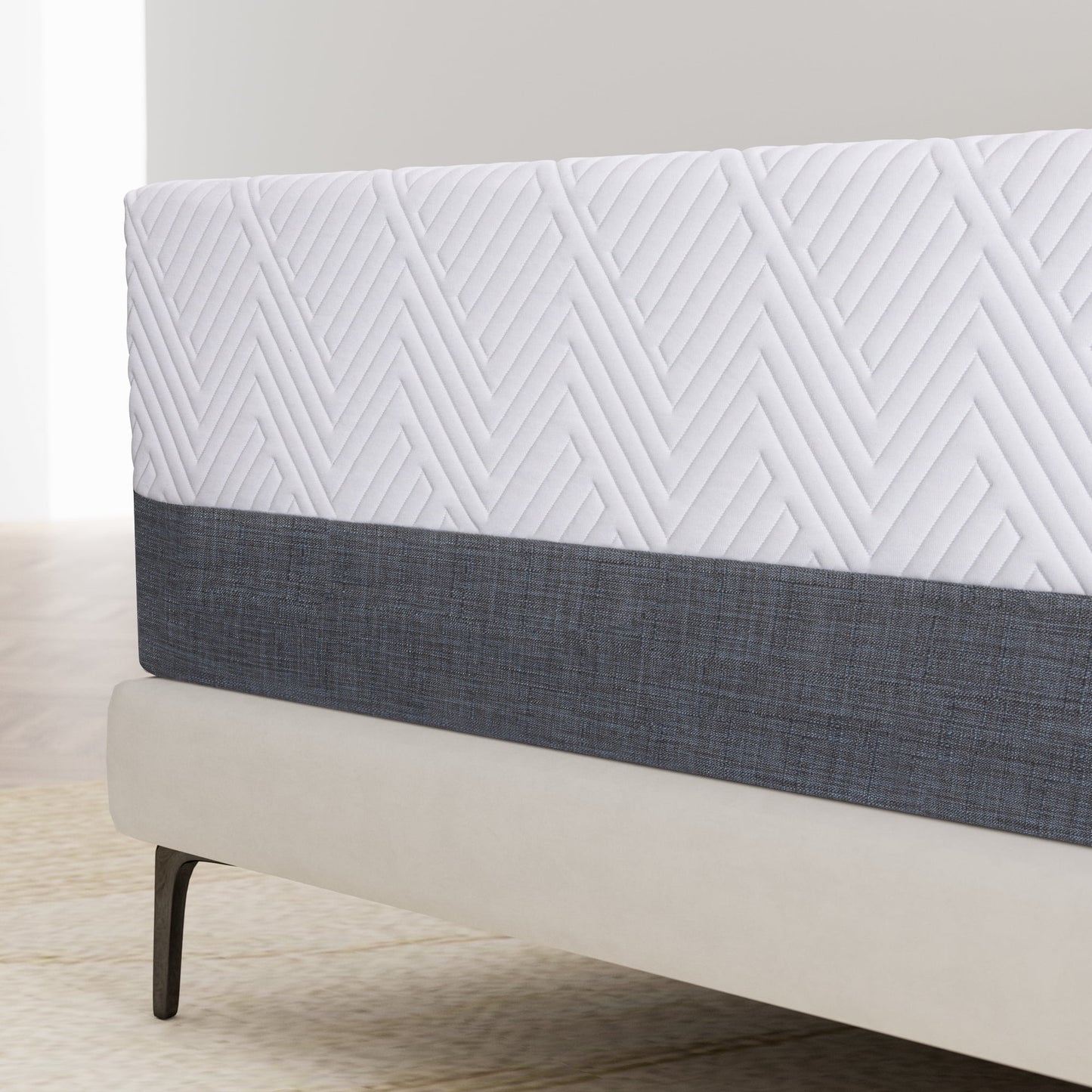 Madinog Queen 10-Inch Cool-Size Medium-Foam Mattress in a Box, Breathable and Non-Slip Design with 10 Year Warranty