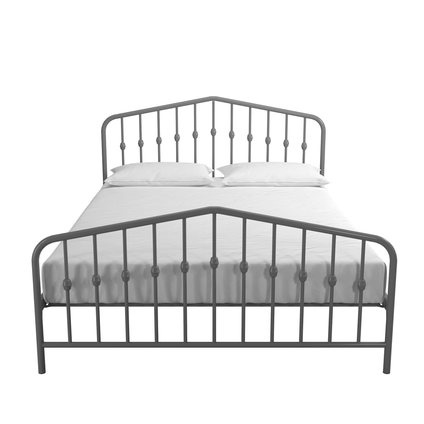 Novogratz Bushwick Metal Bed, Queen, Gunmetal Gray