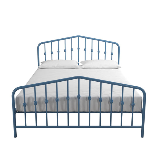 Novogratz Bushwick Metal Bed, Queen, Sea Blue