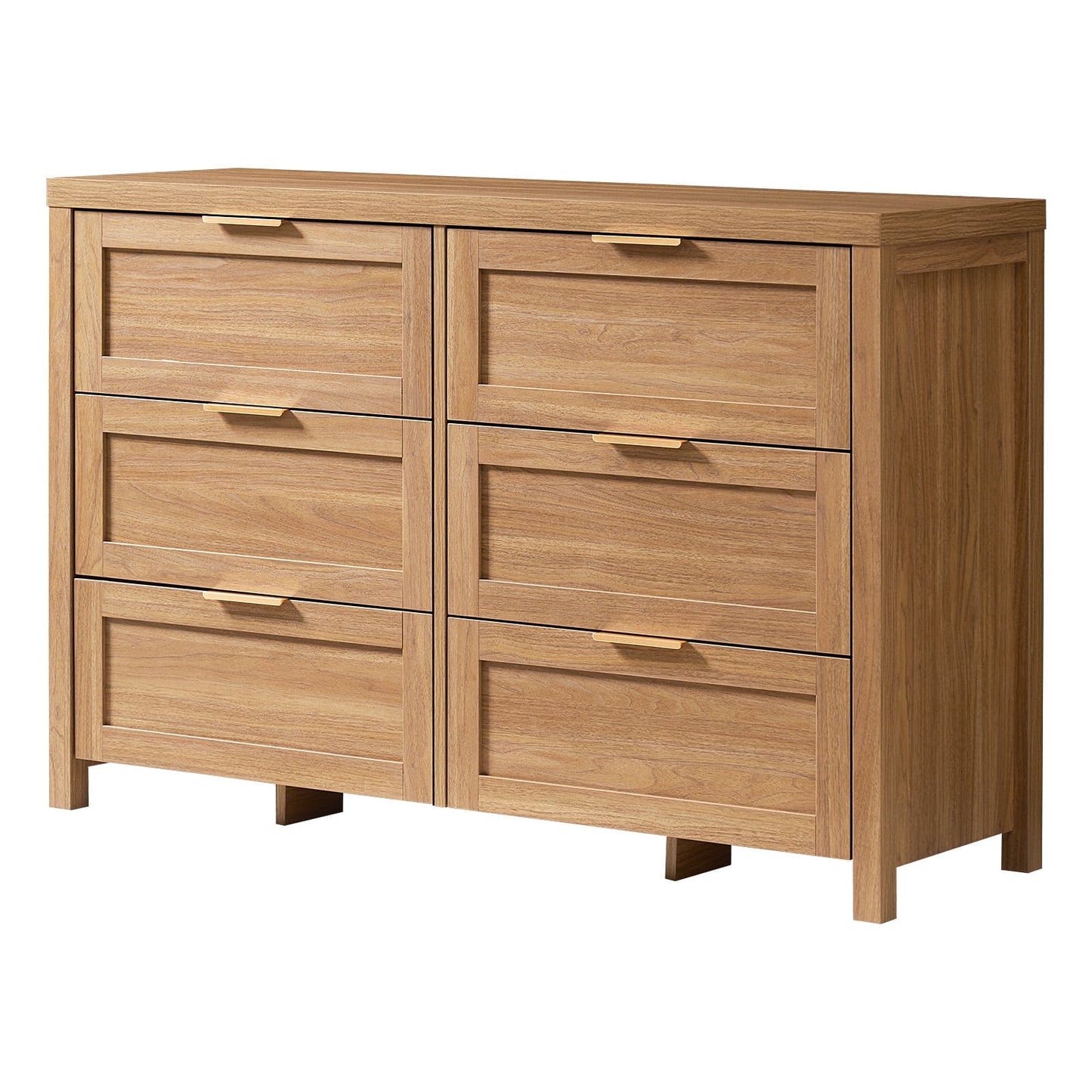 OAKHAM 6 Drawer Dresser, Wooden Chests of Drawers, Modern Large Dressers for Bedroom, Weathered Oak