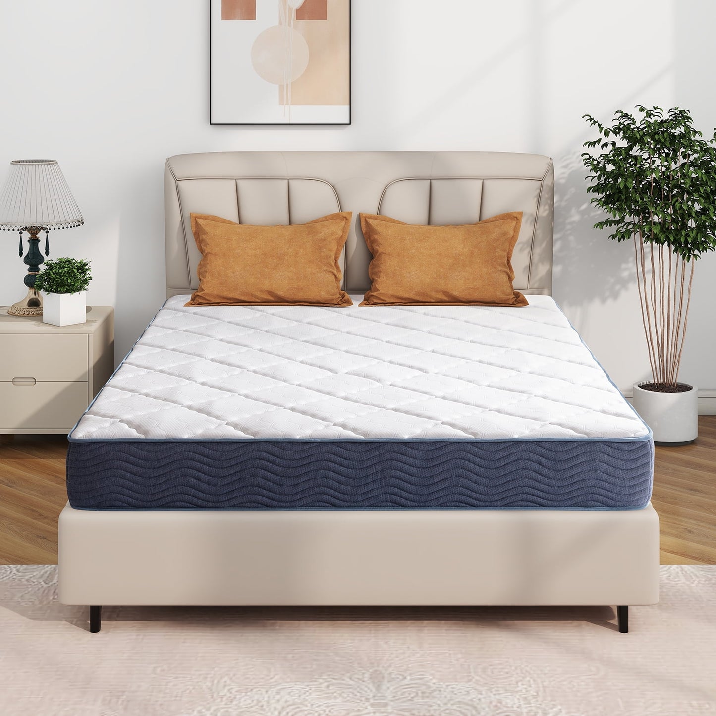 Atilioo Hybrid Mattress California King Size, 11 inch Mattress in a Box with Independent Pocket Spring,Medium