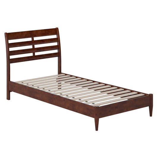 AFI Savannah Twin XL Solid Wood Low Profile Platform Bed, Walnut