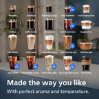 Series 5500 Latte Go Kaffeevollautomat EP5546/70, 20 Heiße und Kalte Kaffeespezialitäten, Leiser mit SilentBrew, QuickStart, Schwarz/Silber