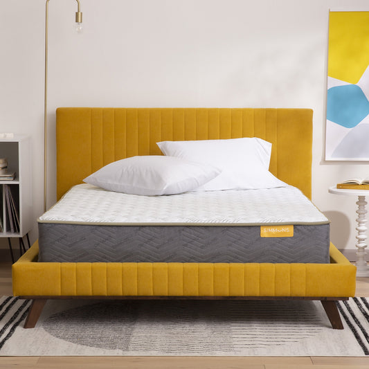 Simmons Peaceful Sleep 10.5in Firm Queen Regular Mattress Set