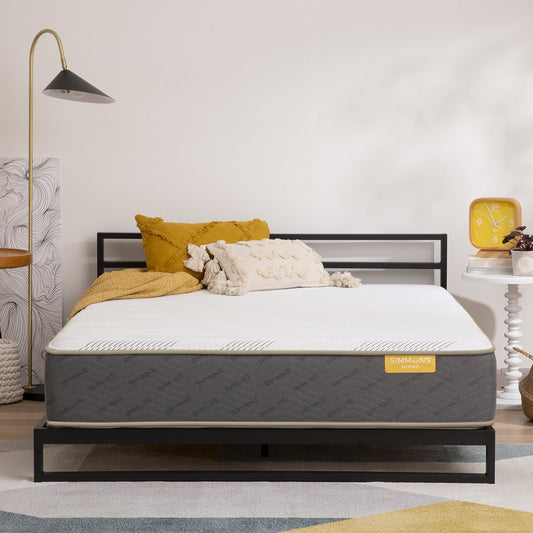 Simmons Peaceful Sleep 11.5in Hybrid Medium King Regular Mattress Set