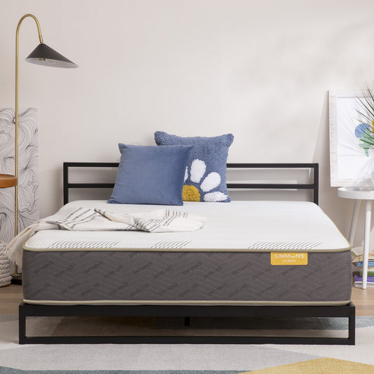 Simmons PeacefulSleep 11in Hybrid Firm Mattress Low Profile Set - Hybrid; Fiberglass-Free