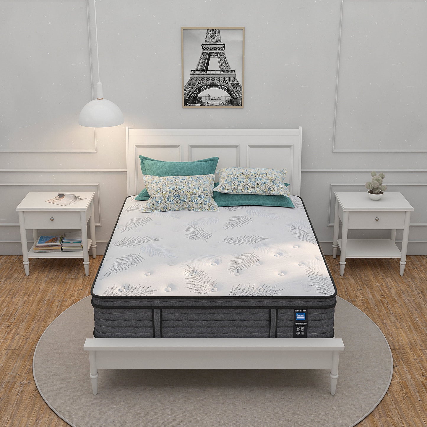 Slecofom 12-inch Hybrid Mattress / Firm Feel with Gel Memory Foam for Adults & Teenagers - Twin