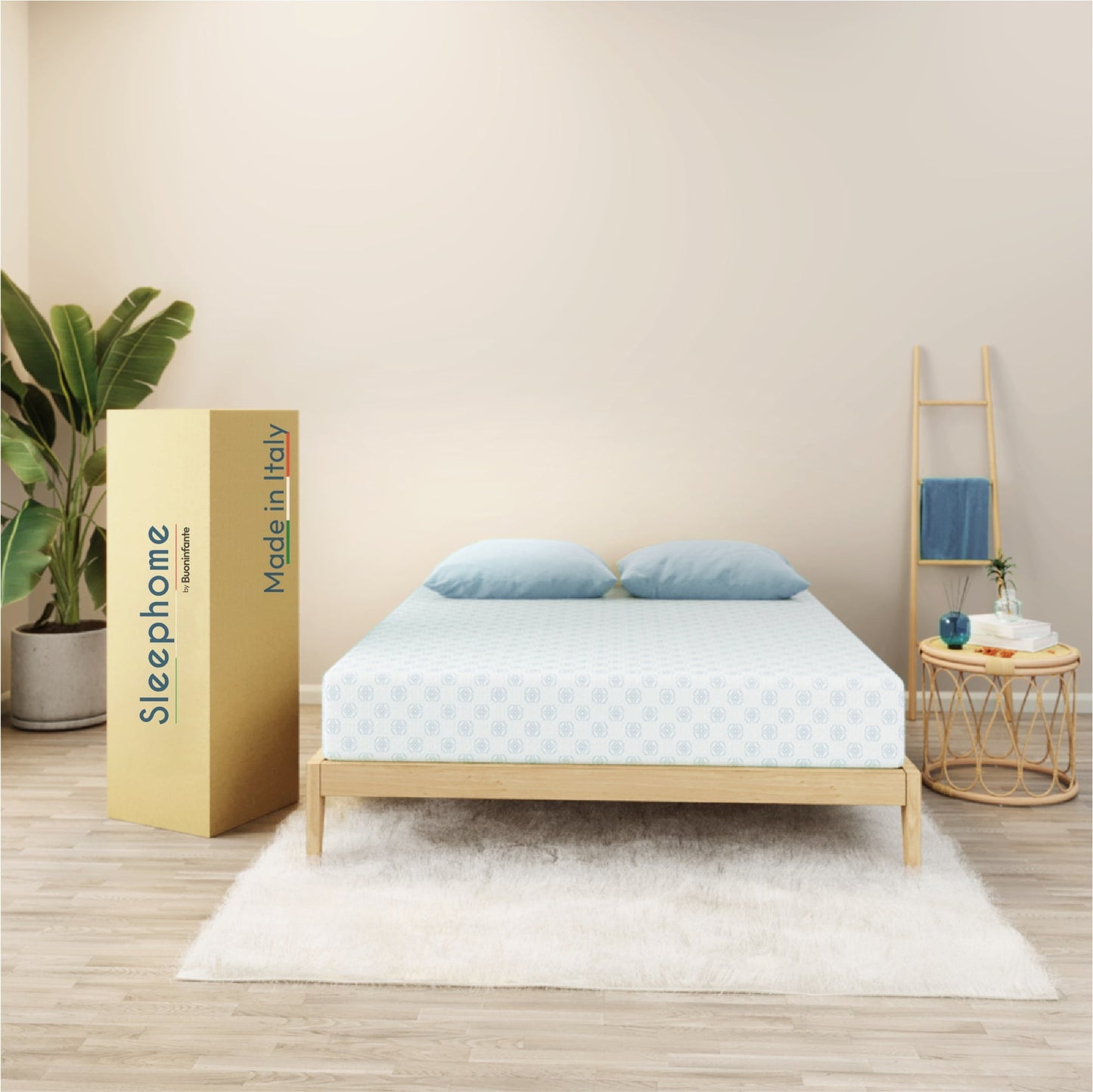 Sleephome 10in King Mattress - Breathable Cooling Gel Memory Foam - Medium Firm Mattress in a Box