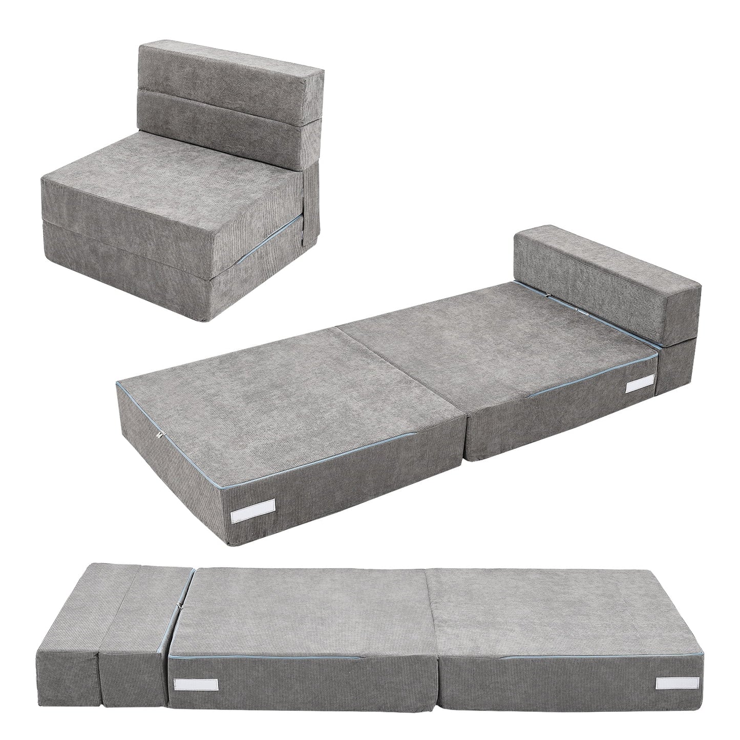 Slsy Folding Sofa Bed, Folding Lazy Sofa Bed, Convertible Sofa Chair & Sleeping Mattress, Foldable Mattress for Living Room/Dorm/Guest Use/Home Office/Apartment