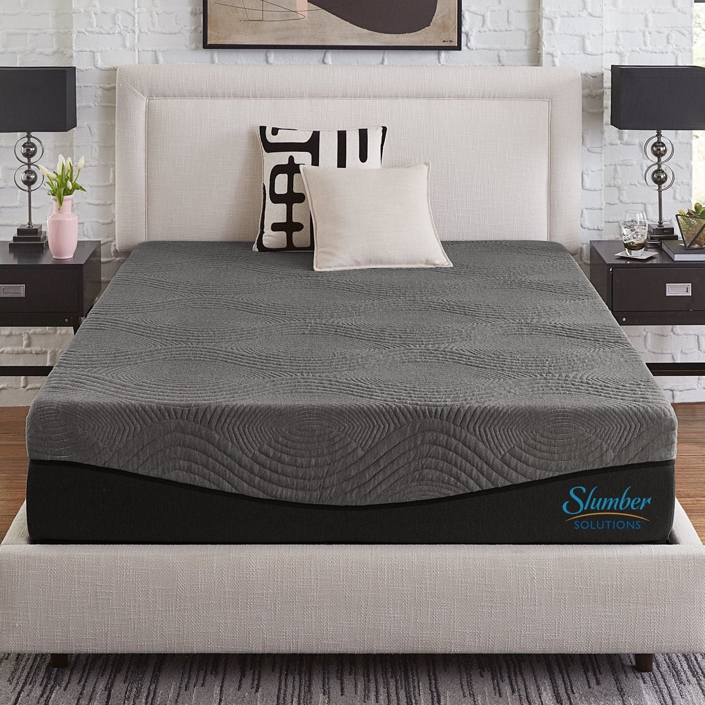 Slumber Solutions Active 10-inch Charcoal Memory Foam Mattress Queen