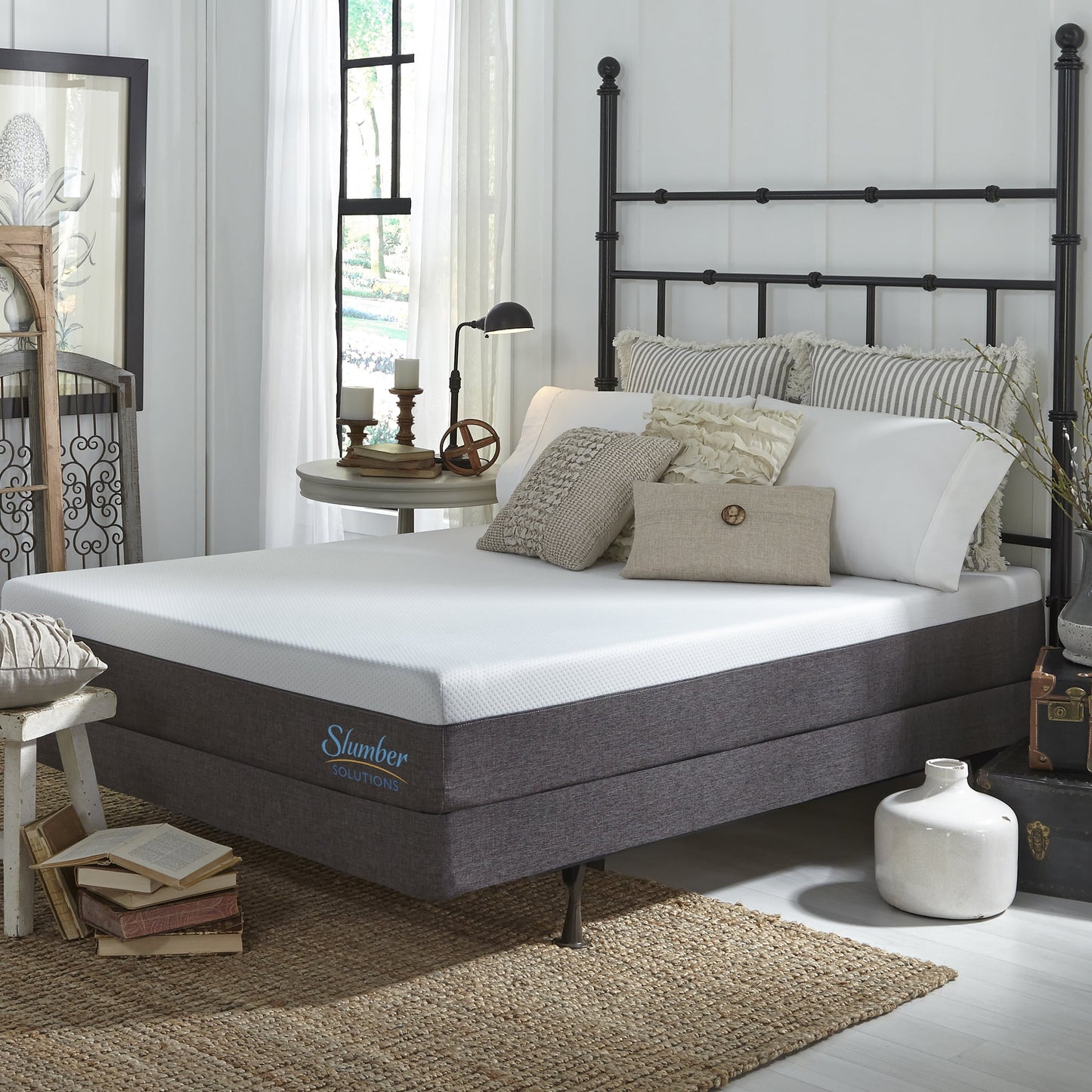 Slumber Solutions Restore 10in Gel Foam Mattress, Mattress-In-A-Box, Full