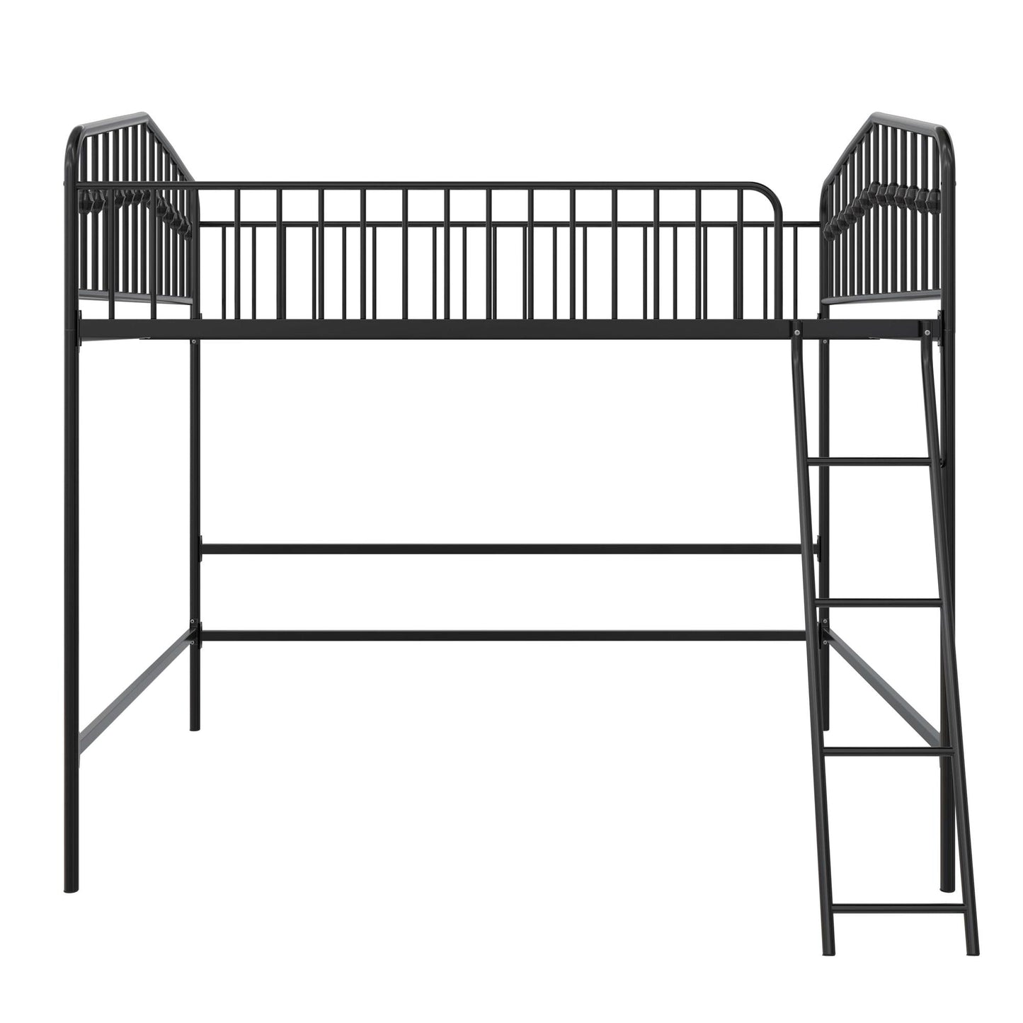 Novogratz Bushwick Metal Full Loft Bed, Black